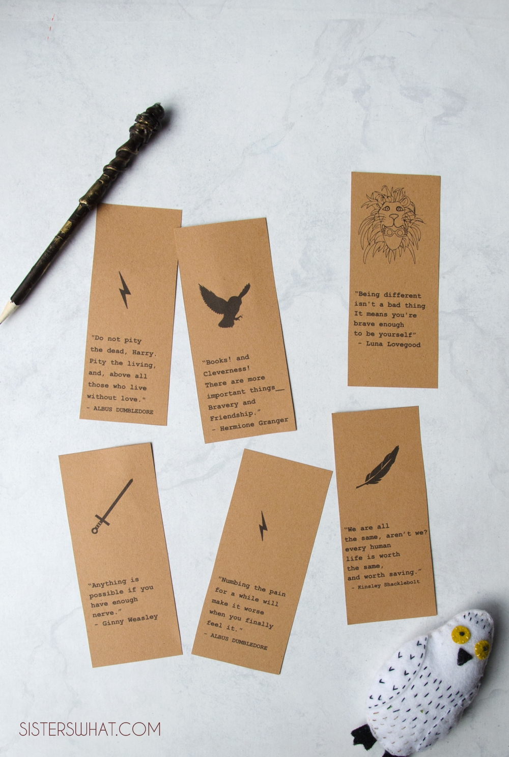 Printable Harry Potter Quote Bookmarks Set 2 Sisters What 