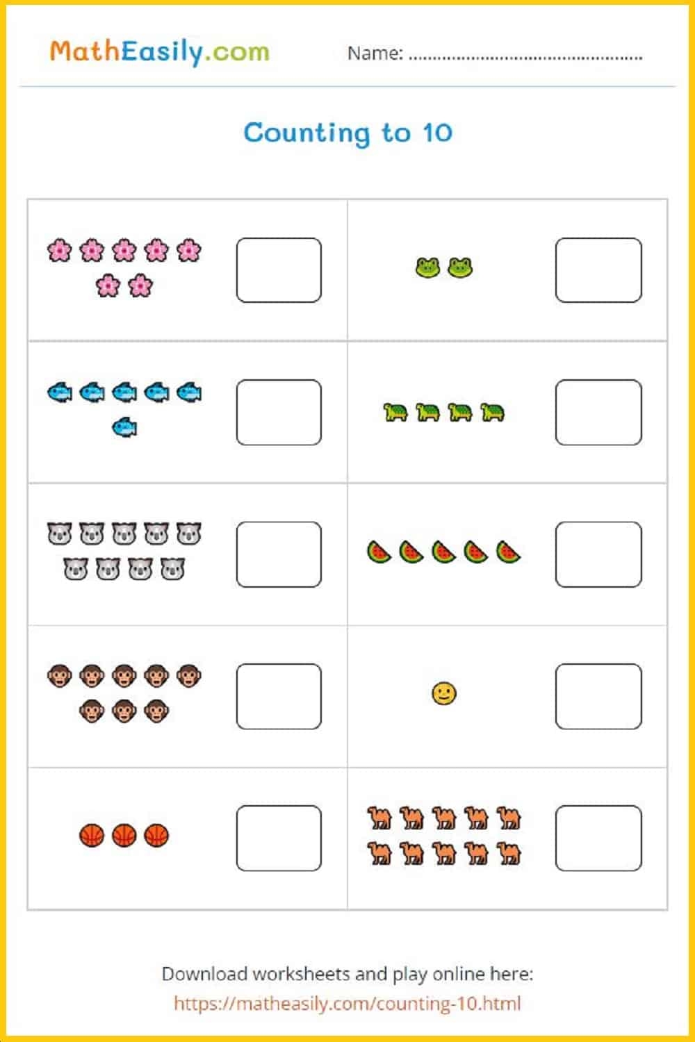 printable worksheets for kindergarten