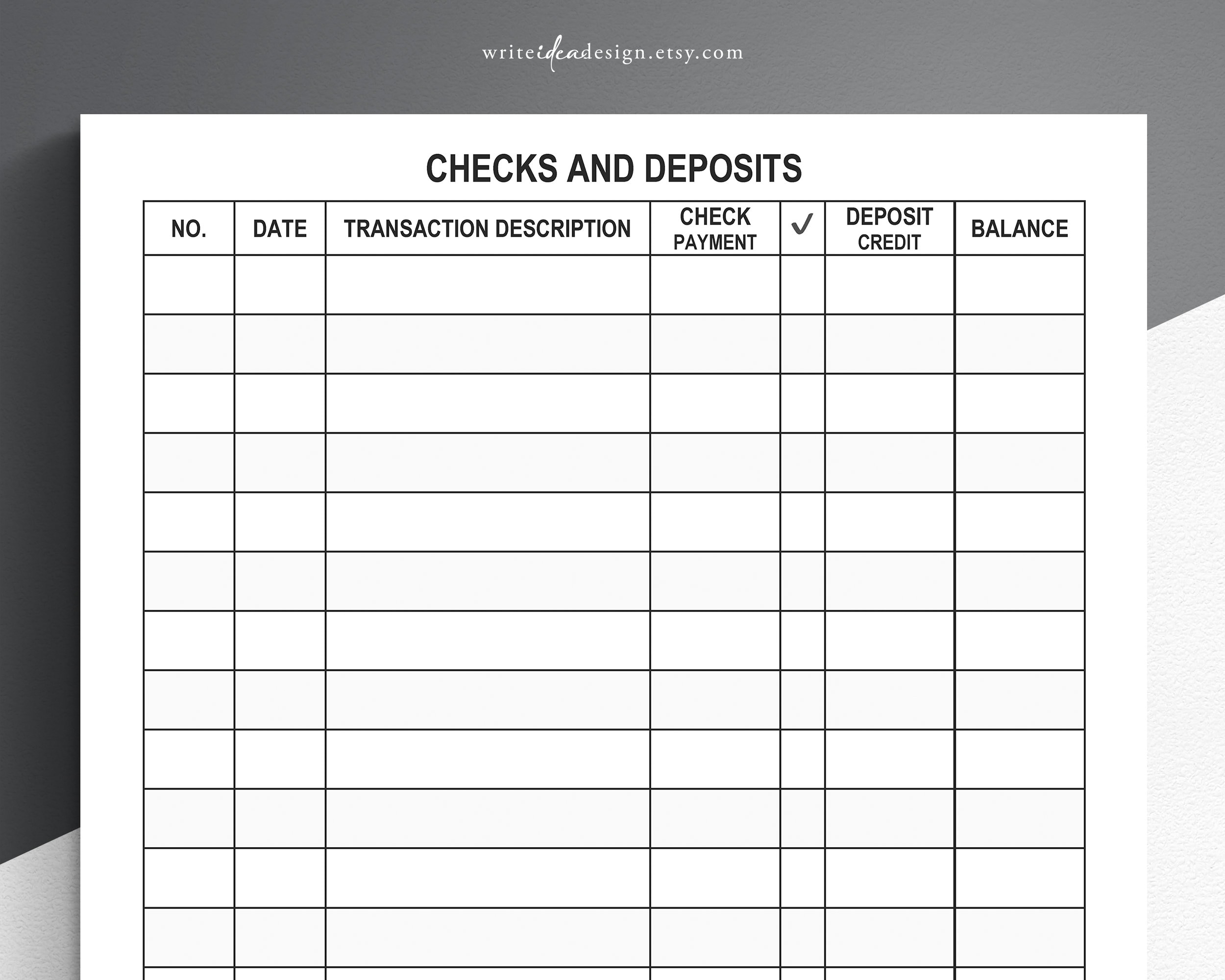 Printable Large Print Checkbook Register US Letter Size PDF Etsy Ireland Printable Large Print Checkbook Register US Letter Size PDF Etsy Ireland