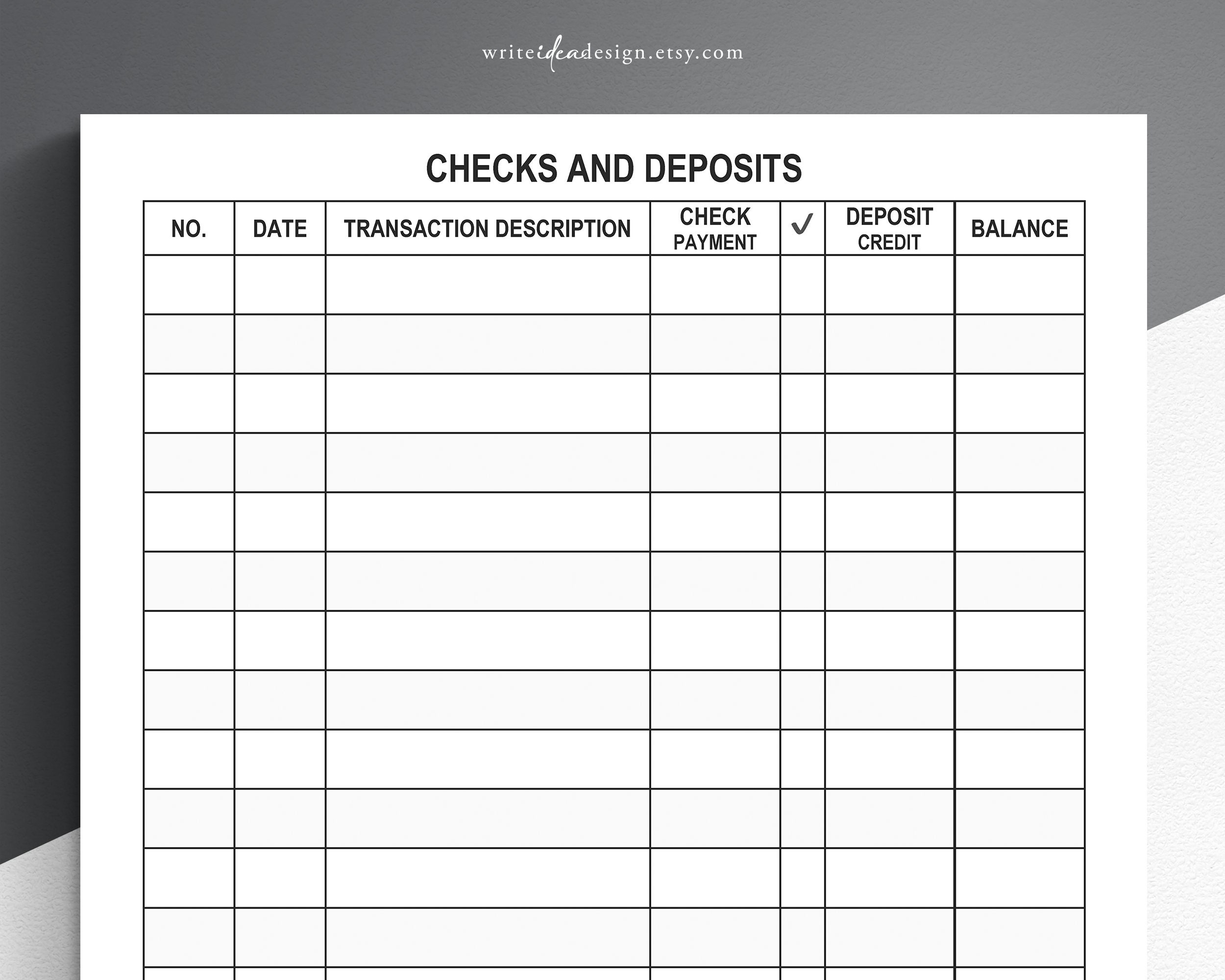 Printable Large Print Checkbook Register US Letter Size PDF Etsy Ireland Printable Large Print Checkbook Register US Letter Size PDF Etsy Ireland