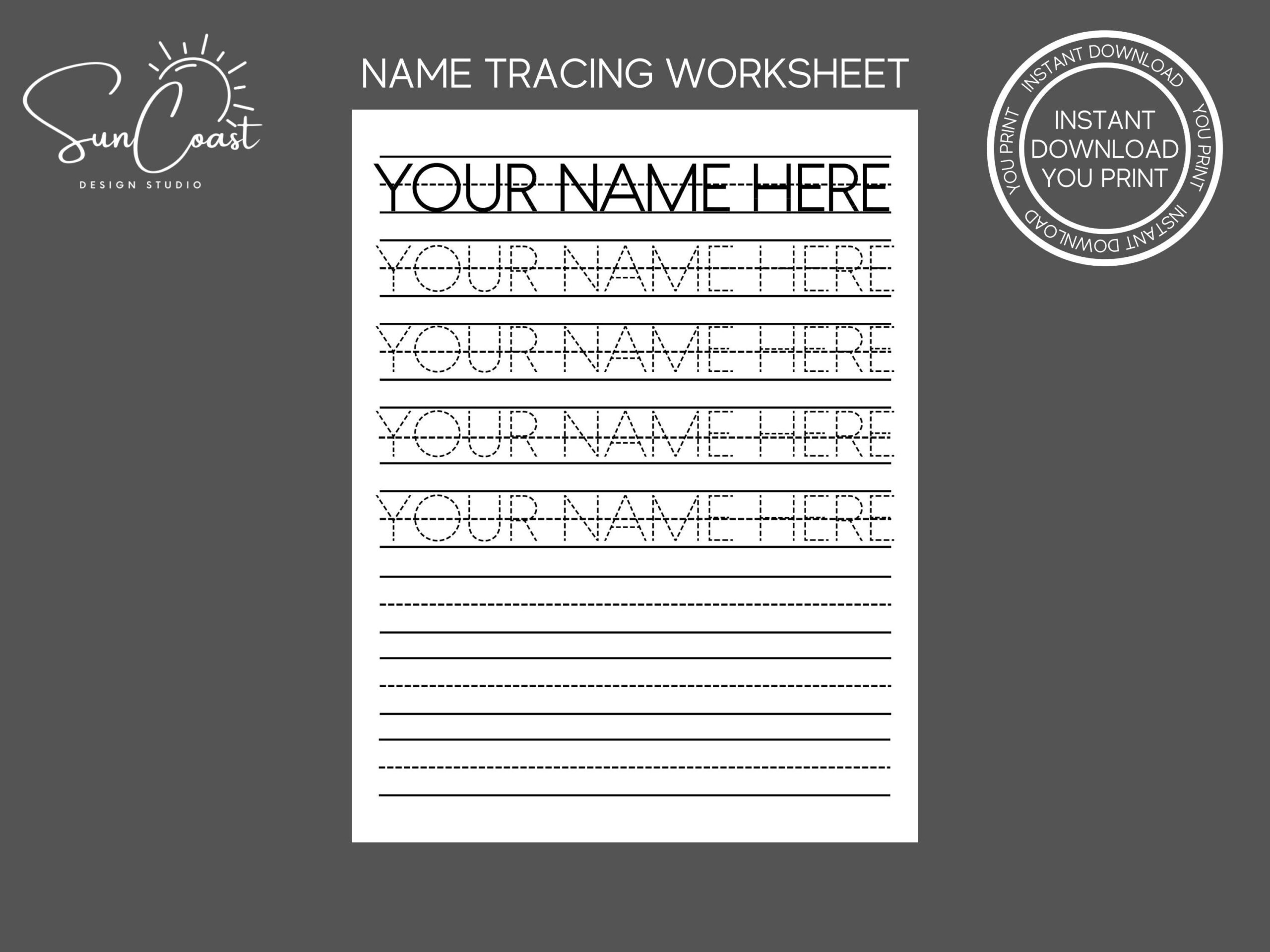 name writing practice pages