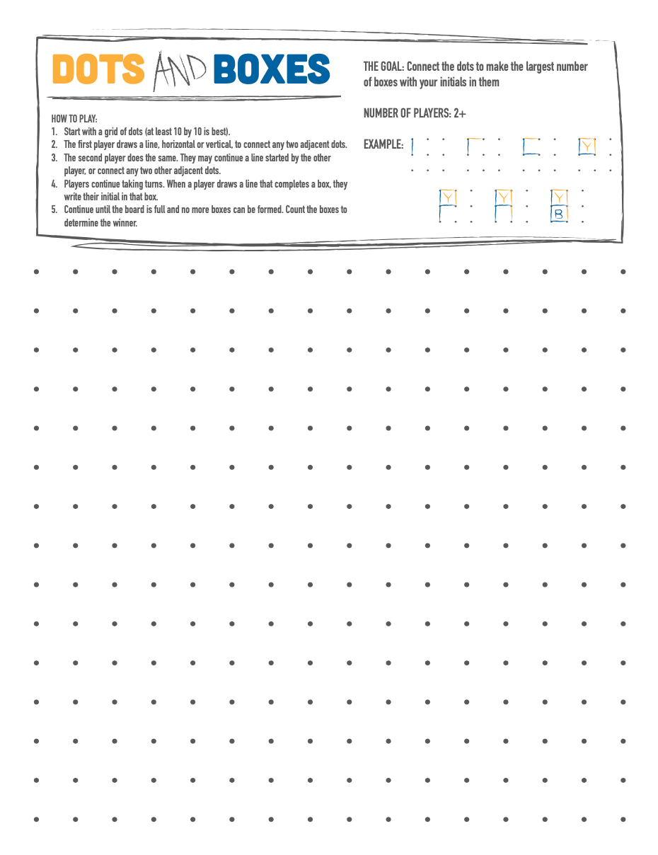 Printable Paper And Pencil Games For Adults And Kids