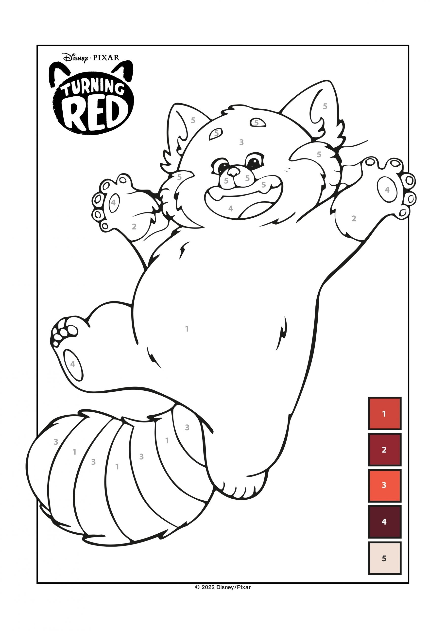 turn red coloring pages
