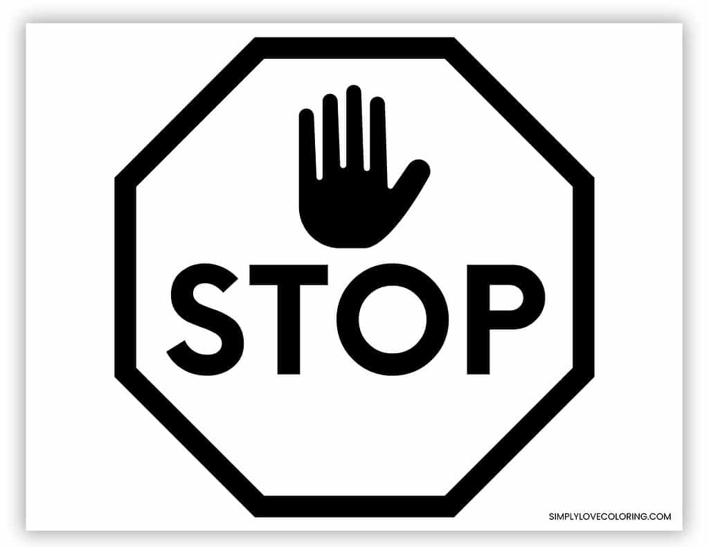 Printable Stop Sign Free PDF Download Simply Love Coloring