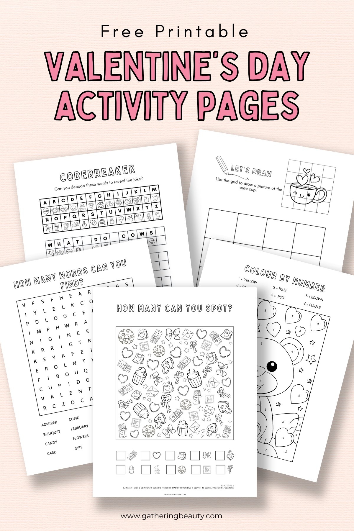 Printable Valentine s Day Activity Pages Gathering Beauty