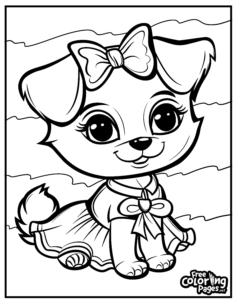 cute puppies coloring pages