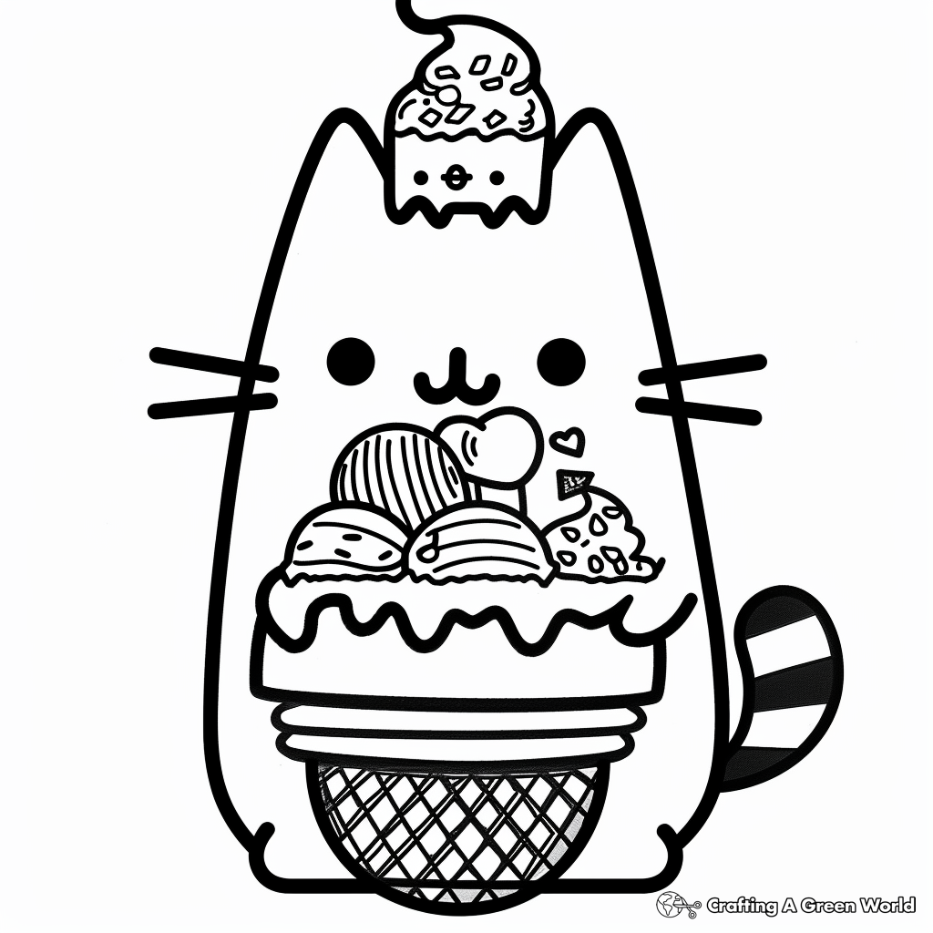 Pusheen Coloring Pages Free Printable 