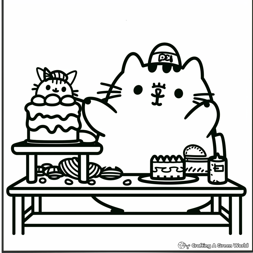 pusheen cats coloring pages
