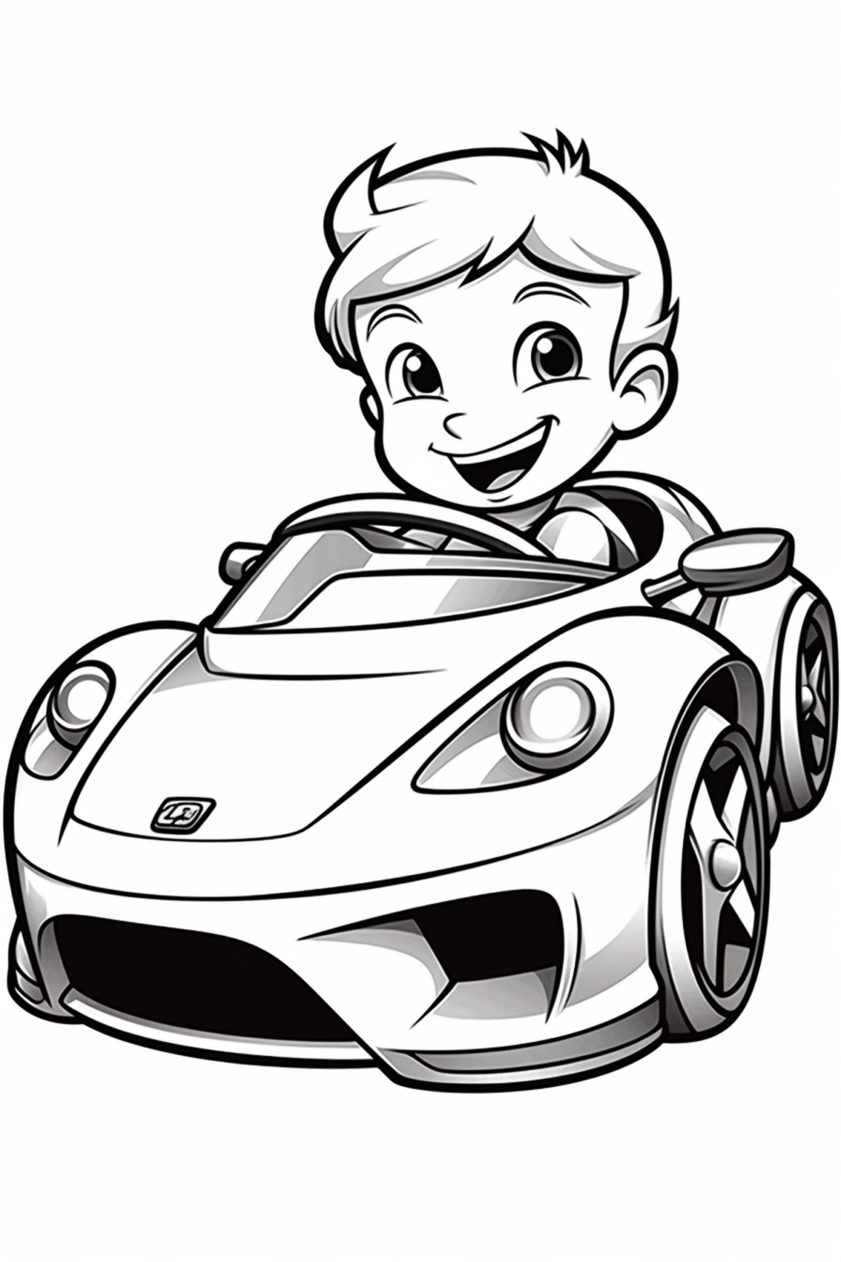 coloring page race car