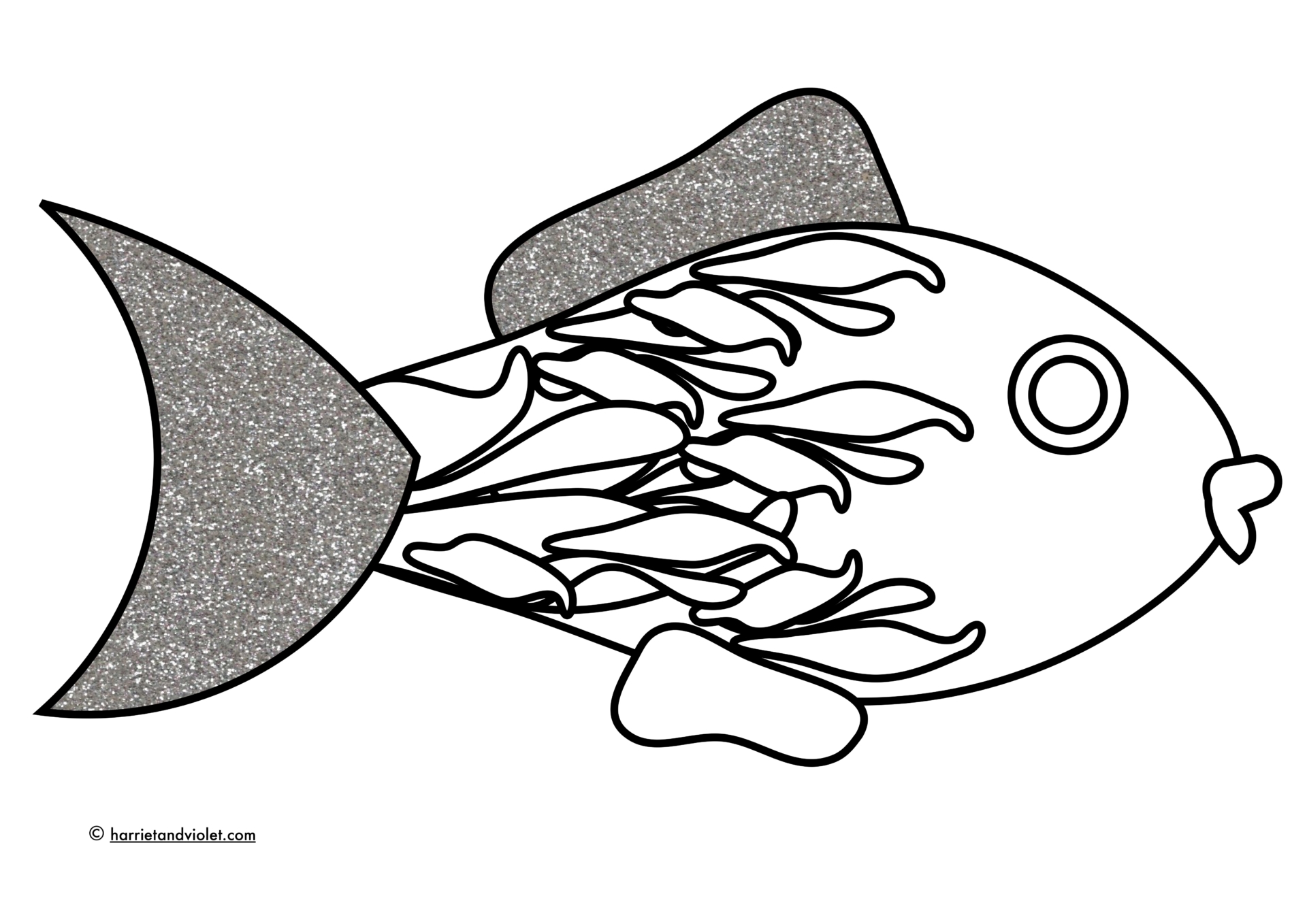 Rainbow Fish Style Drawing Or Painting Sheet Printable Teaching Resources Print Play Learn