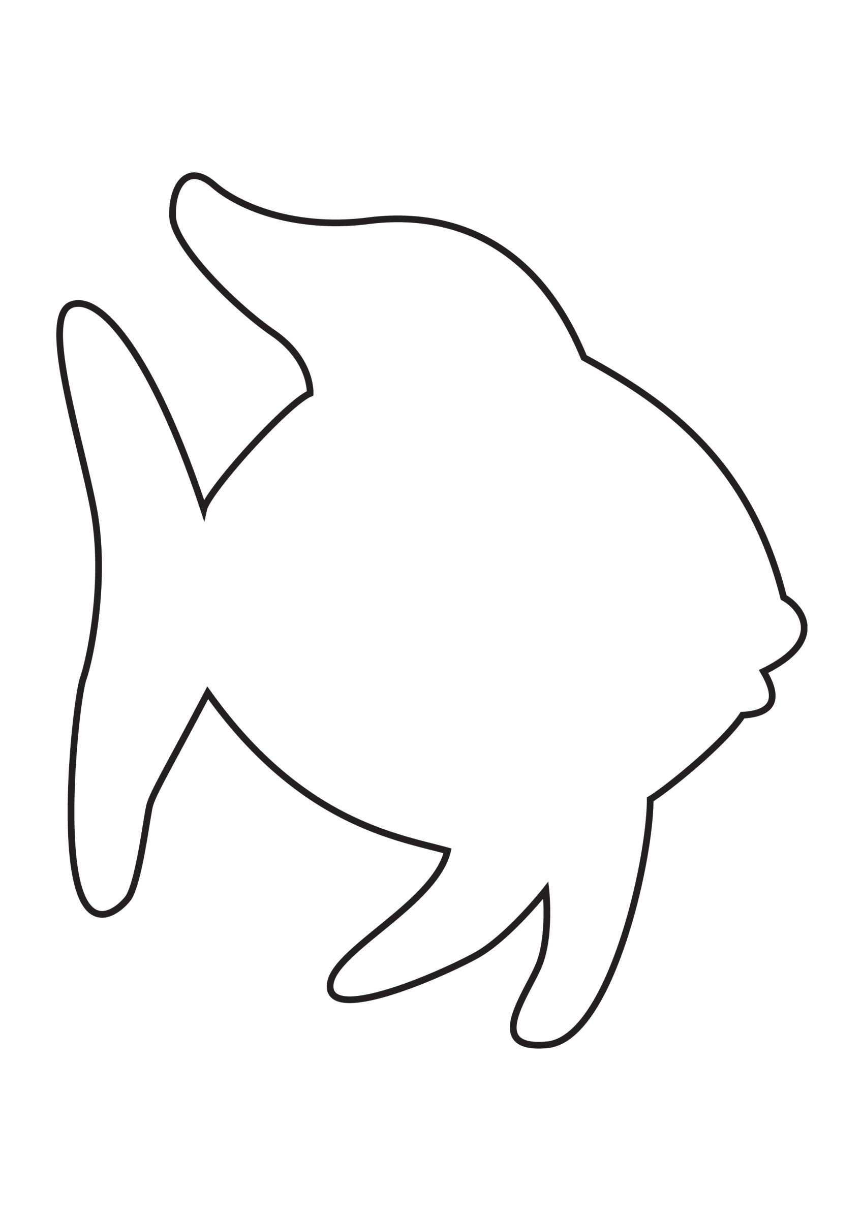 rainbow fish template to colour