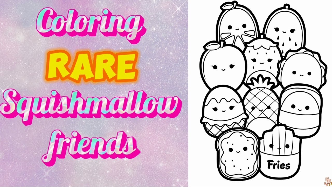 rare squishmallows coloring pages