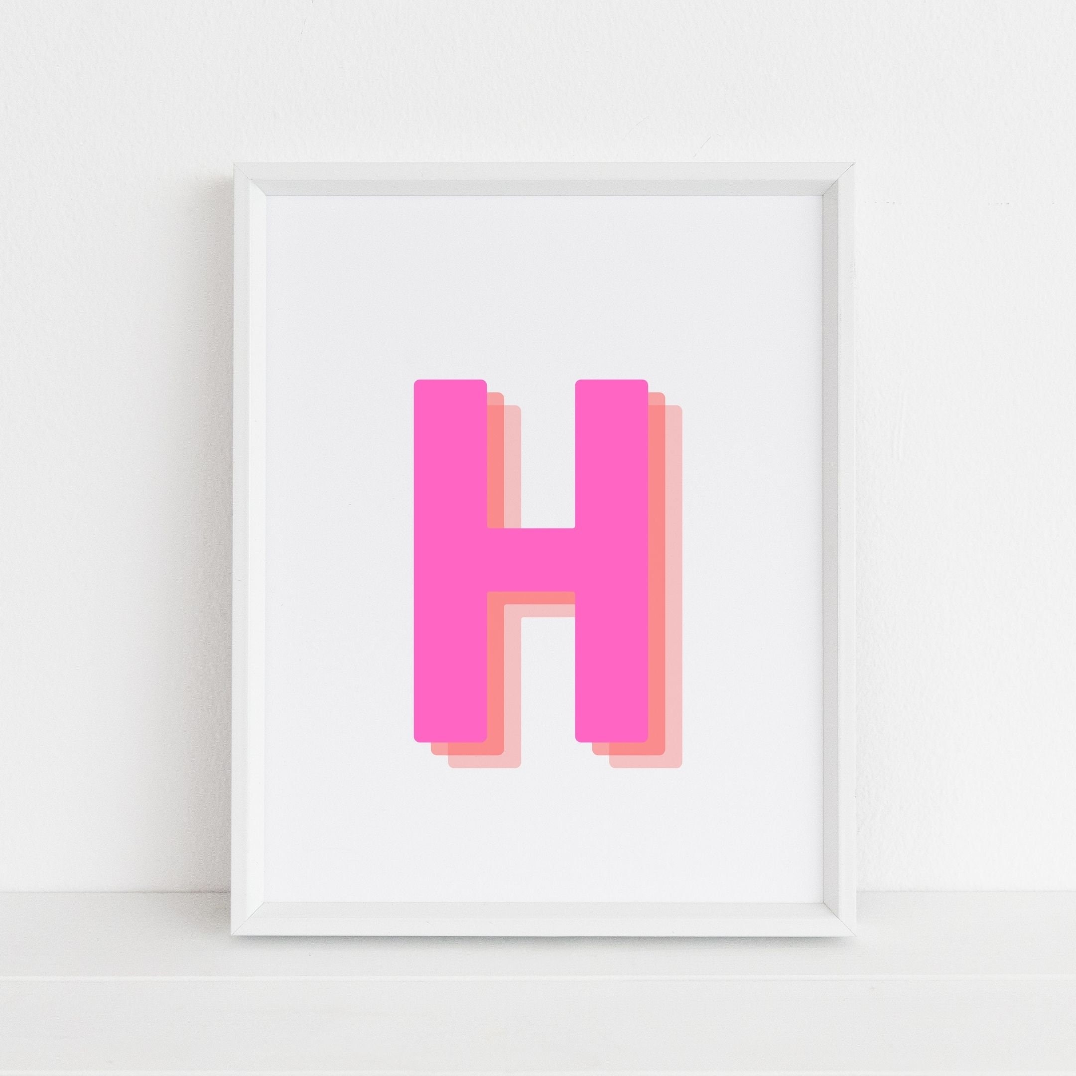 print letter h