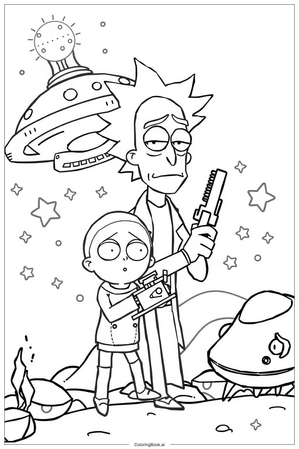 rick and morty coloring pages