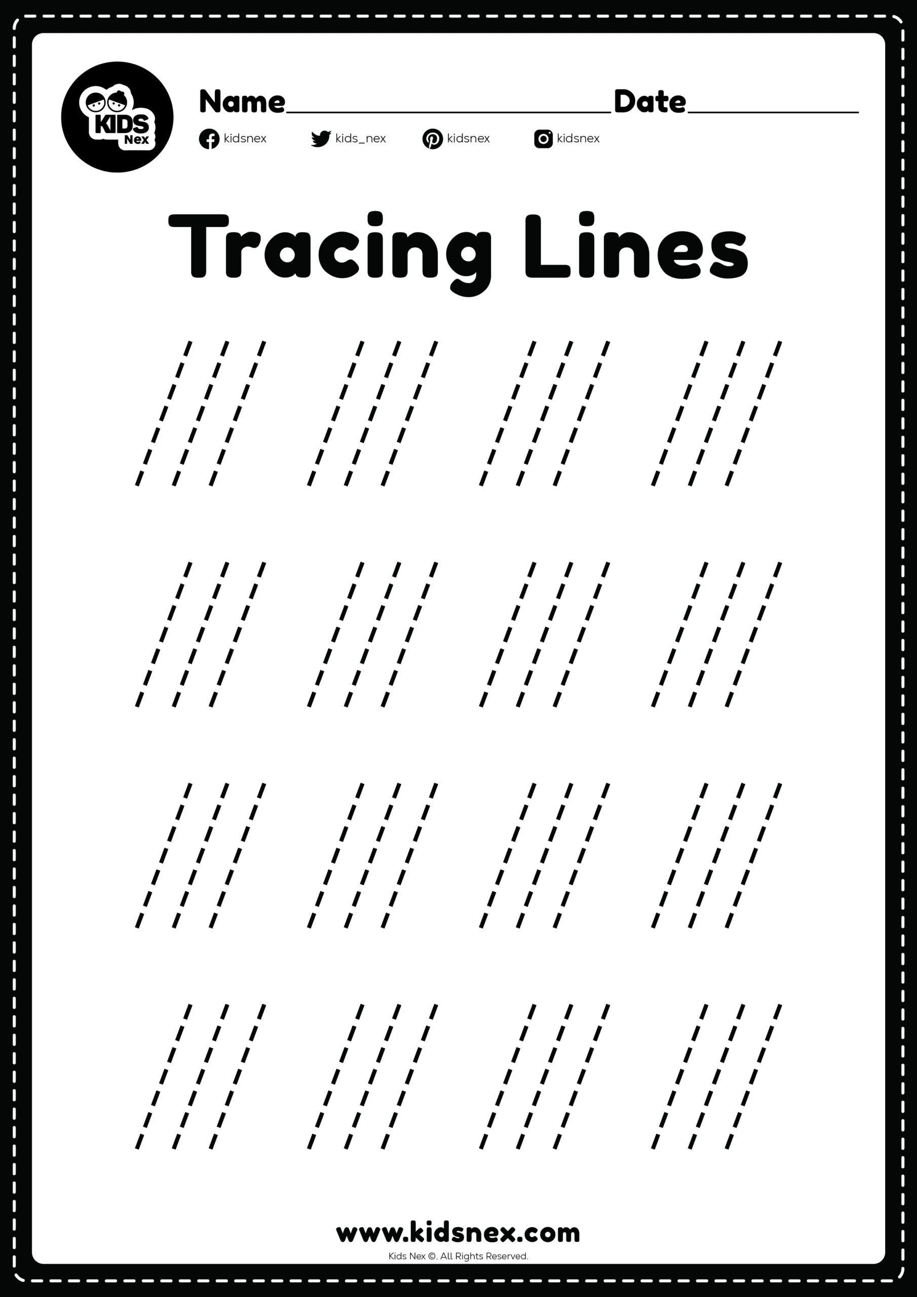 Right Slanting Line Worksheet Free Printable PDF Right Slanting Line Worksheet Free Printable PDF