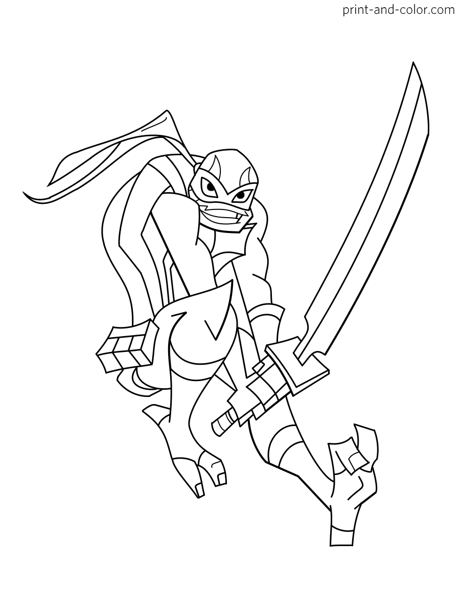 girl tmnt coloring pages