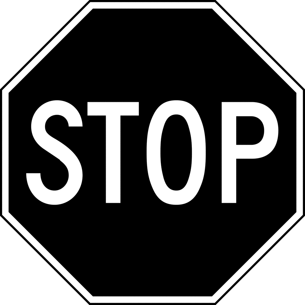 stop sign coloring page