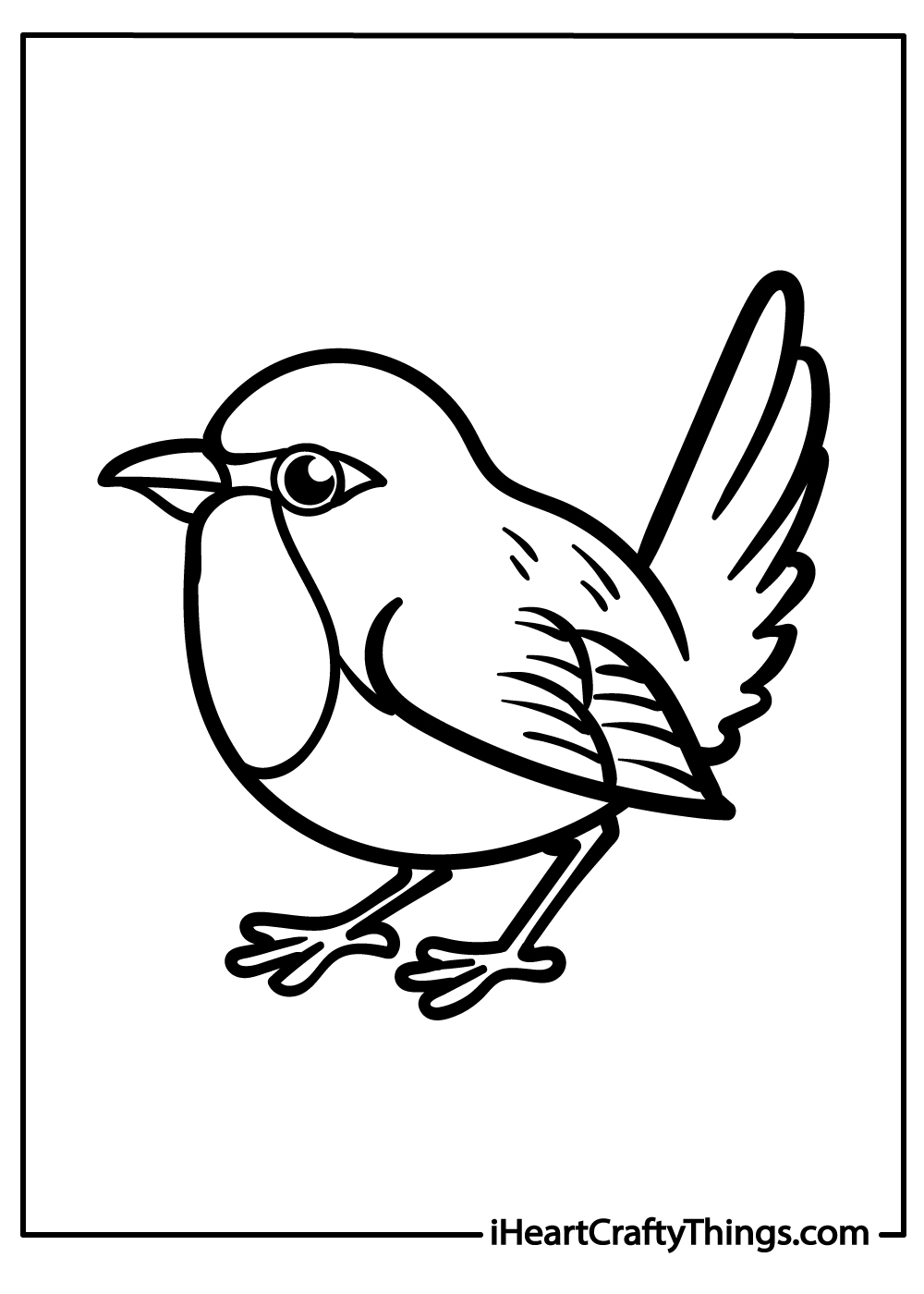 coloring pages of a robin