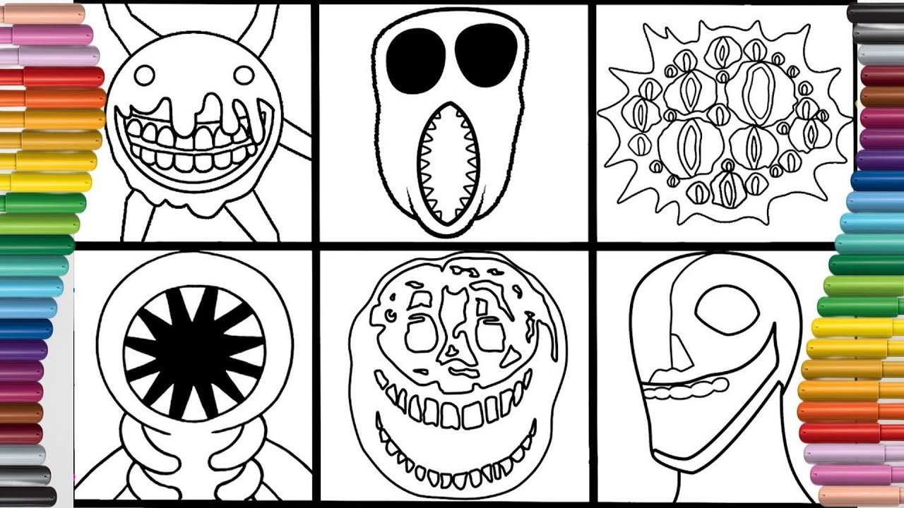 Roblox Doors Coloring Pages How To Color All Monsters Robin Hustin X TobiMorrow Light It Up NSC YouTube