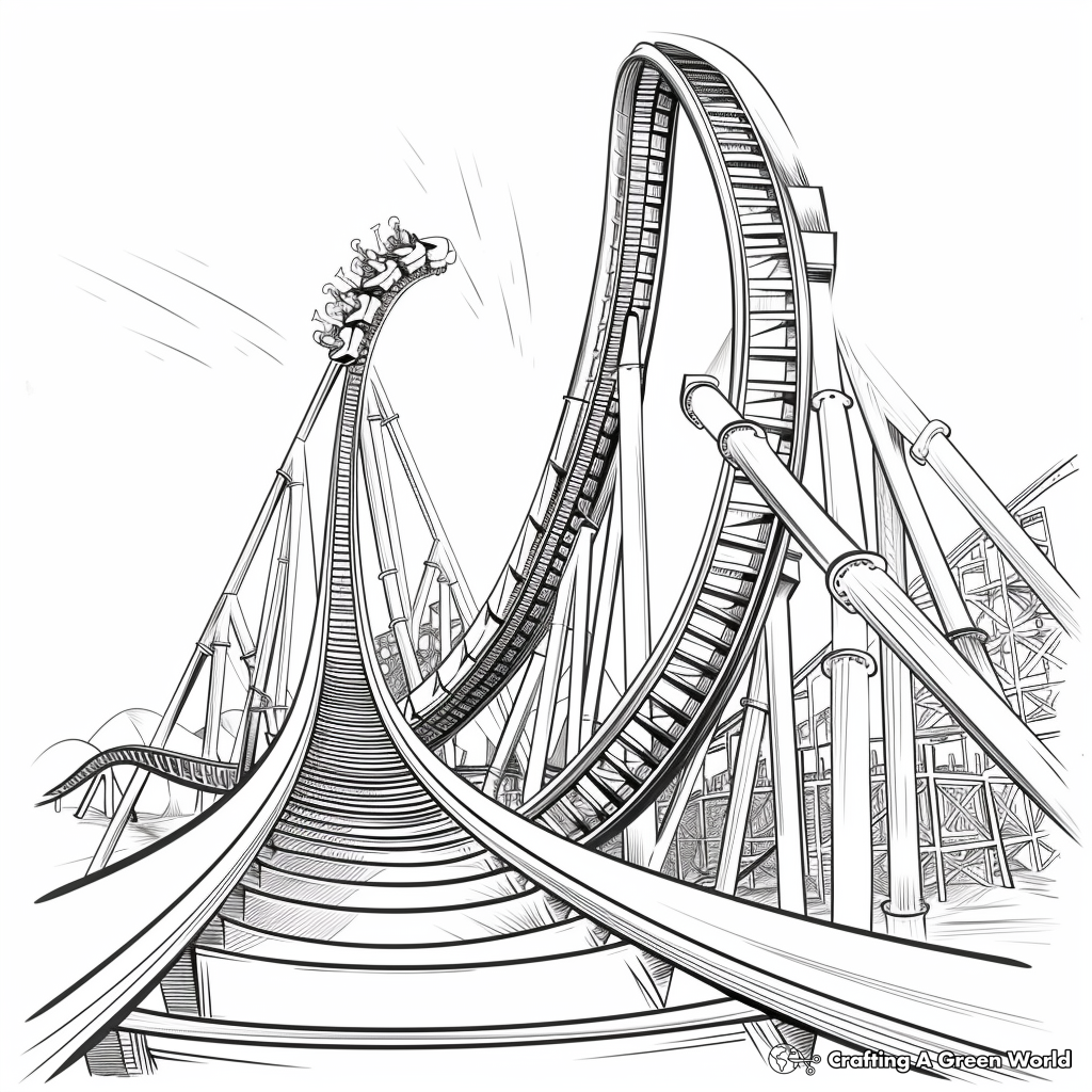 Roller Coaster Coloring Pages Free Printable