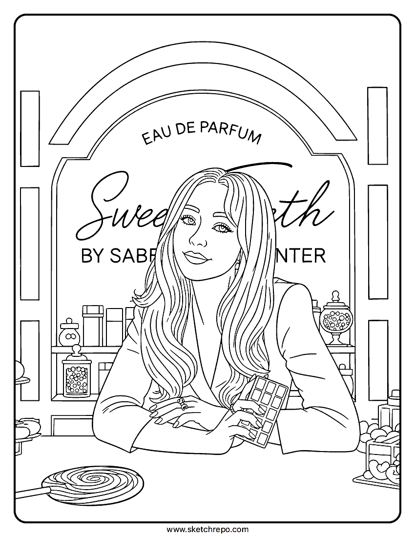 Sabrina Carpenter Coloring Pages Sketch Repo