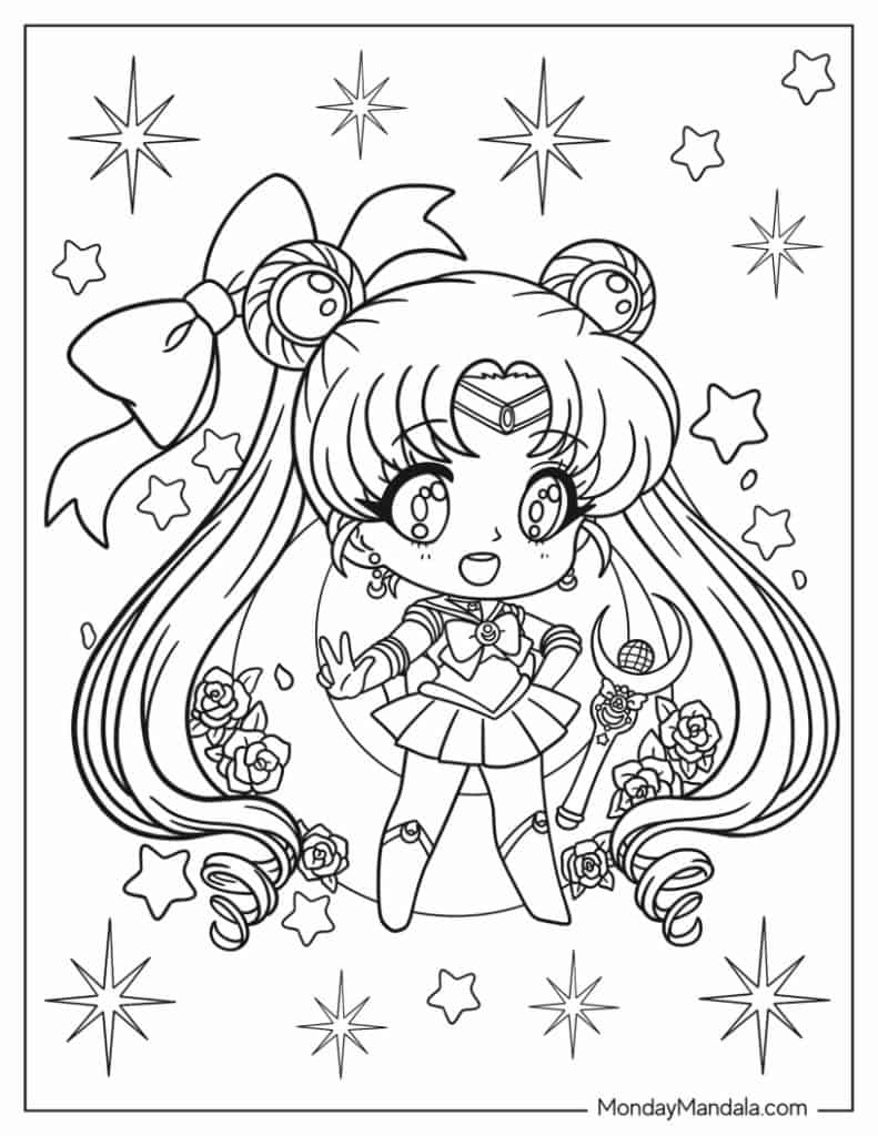 Sailor Moon Printable Coloring Pages 5629888 Clipart Library