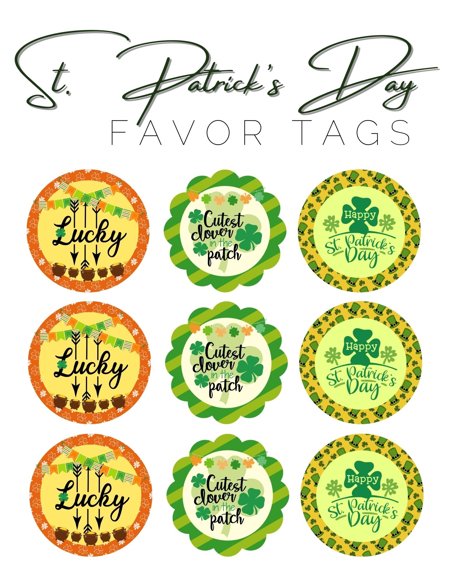 Saint Patrick s Day Free Printable Tags My Uncommon Slice Of Suburbia Saint Patrick s Day Free Printable Tags My Uncommon Slice Of Suburbia