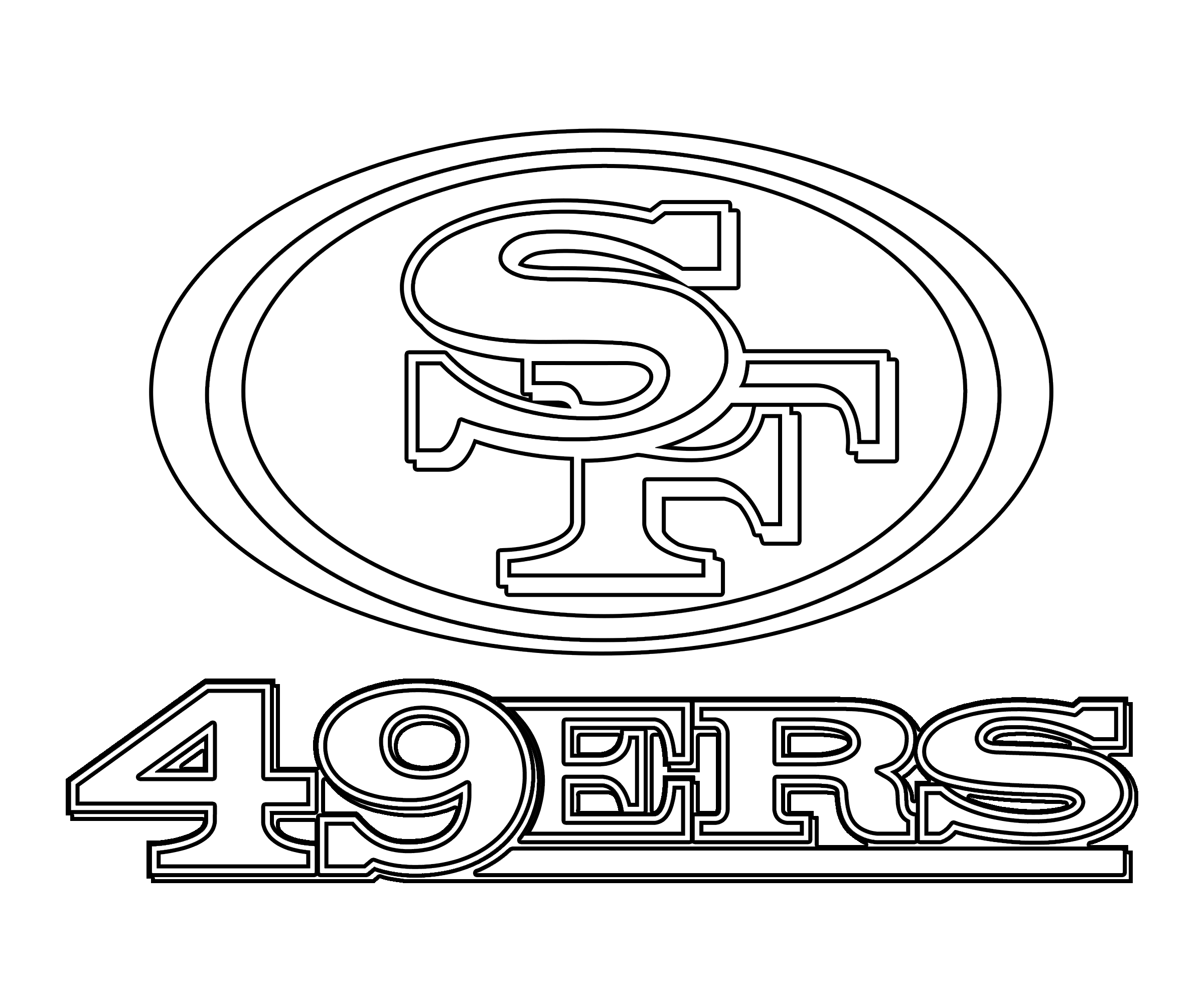 forty niners coloring pages