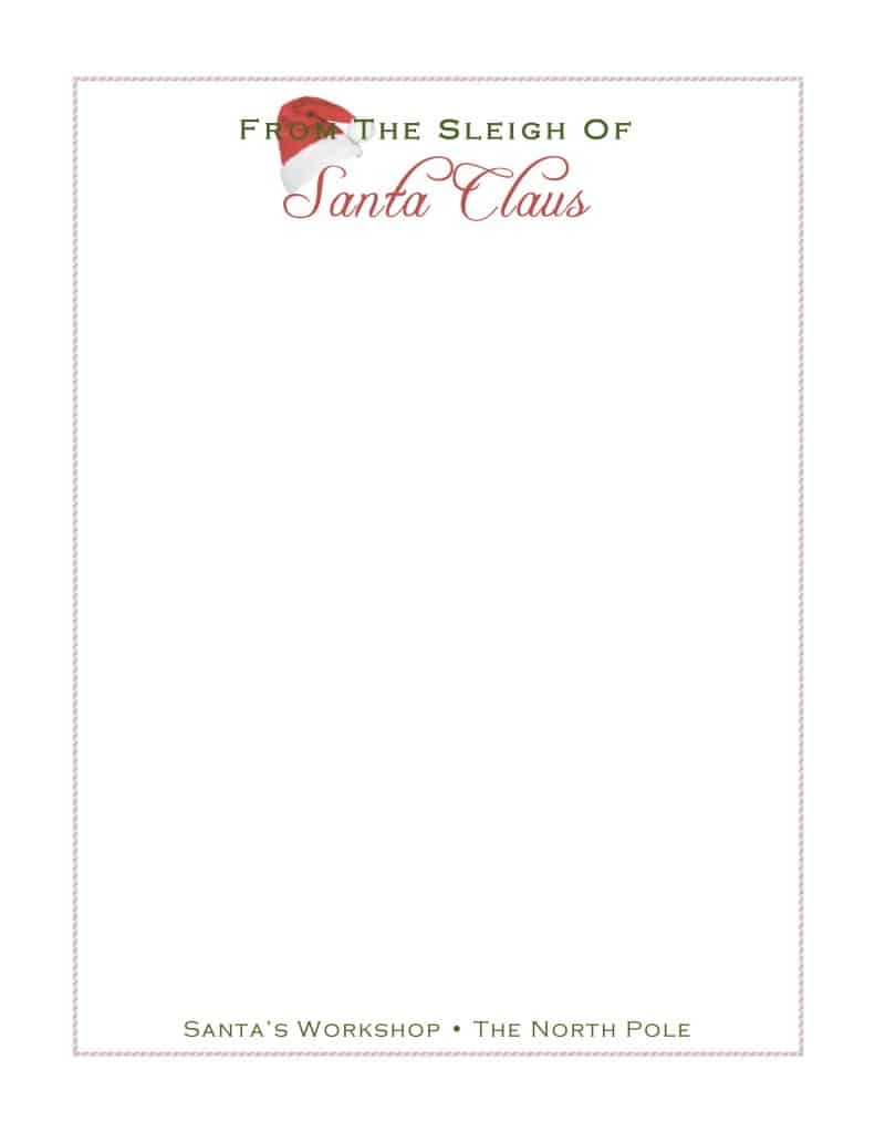 Santa s Stationery Free Santa Stationery Printable Average But Inspired