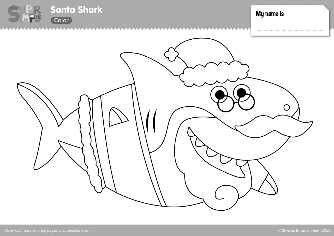 shark images to color shark images to color