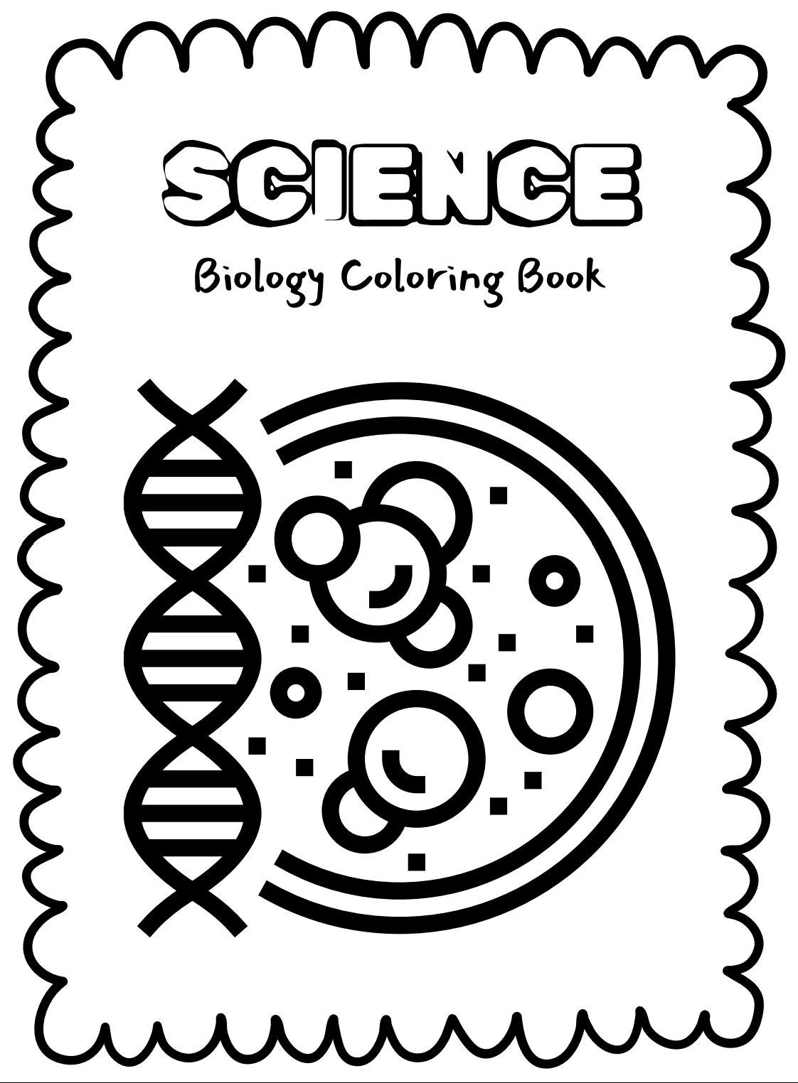 Science Series Biology Coloring Book For Kids Etsy