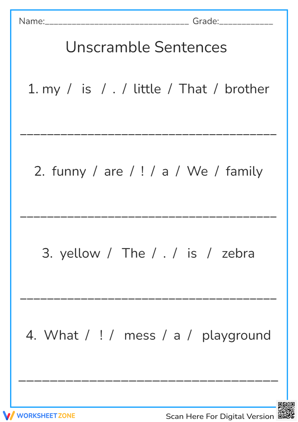 Sentence Scramble Generator FREE Make Scrambled Sentences