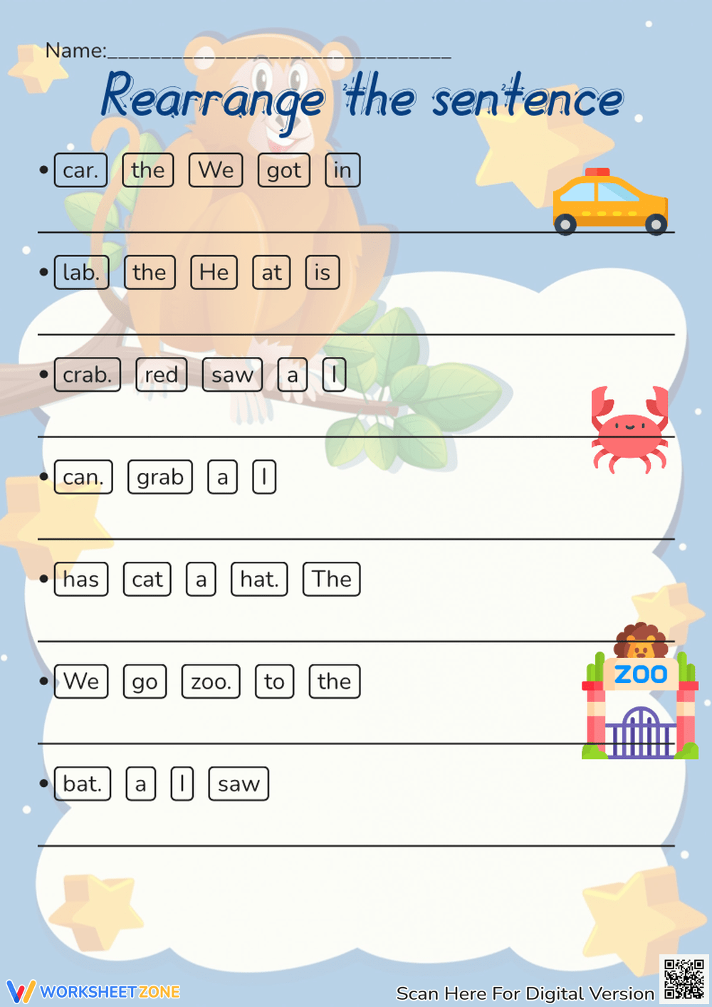 scramble sentence generator