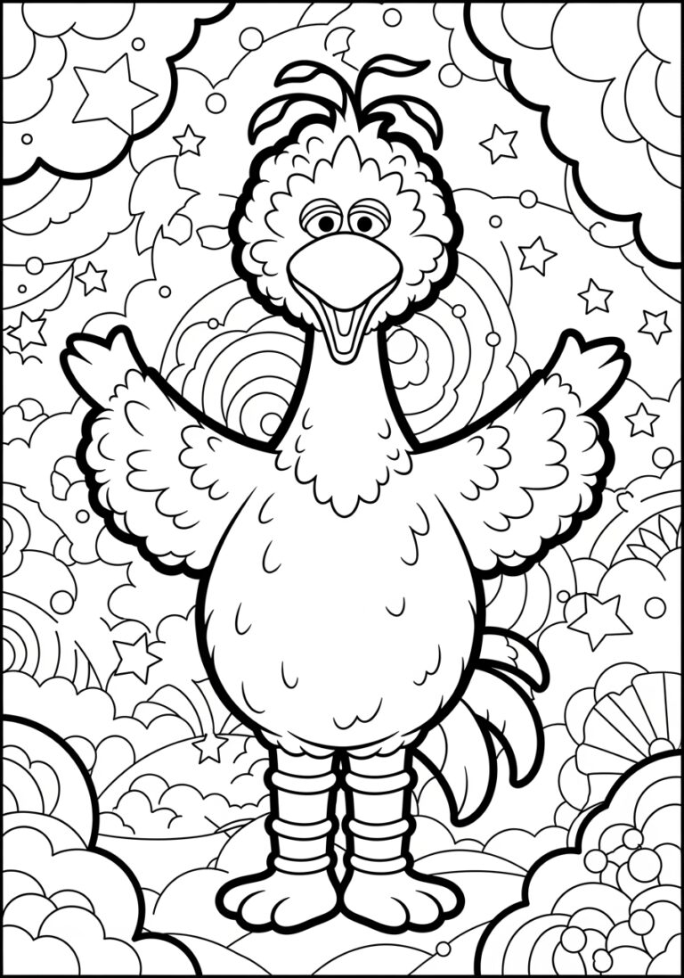 Sesame Street Big Bird Coloring Page Printable
