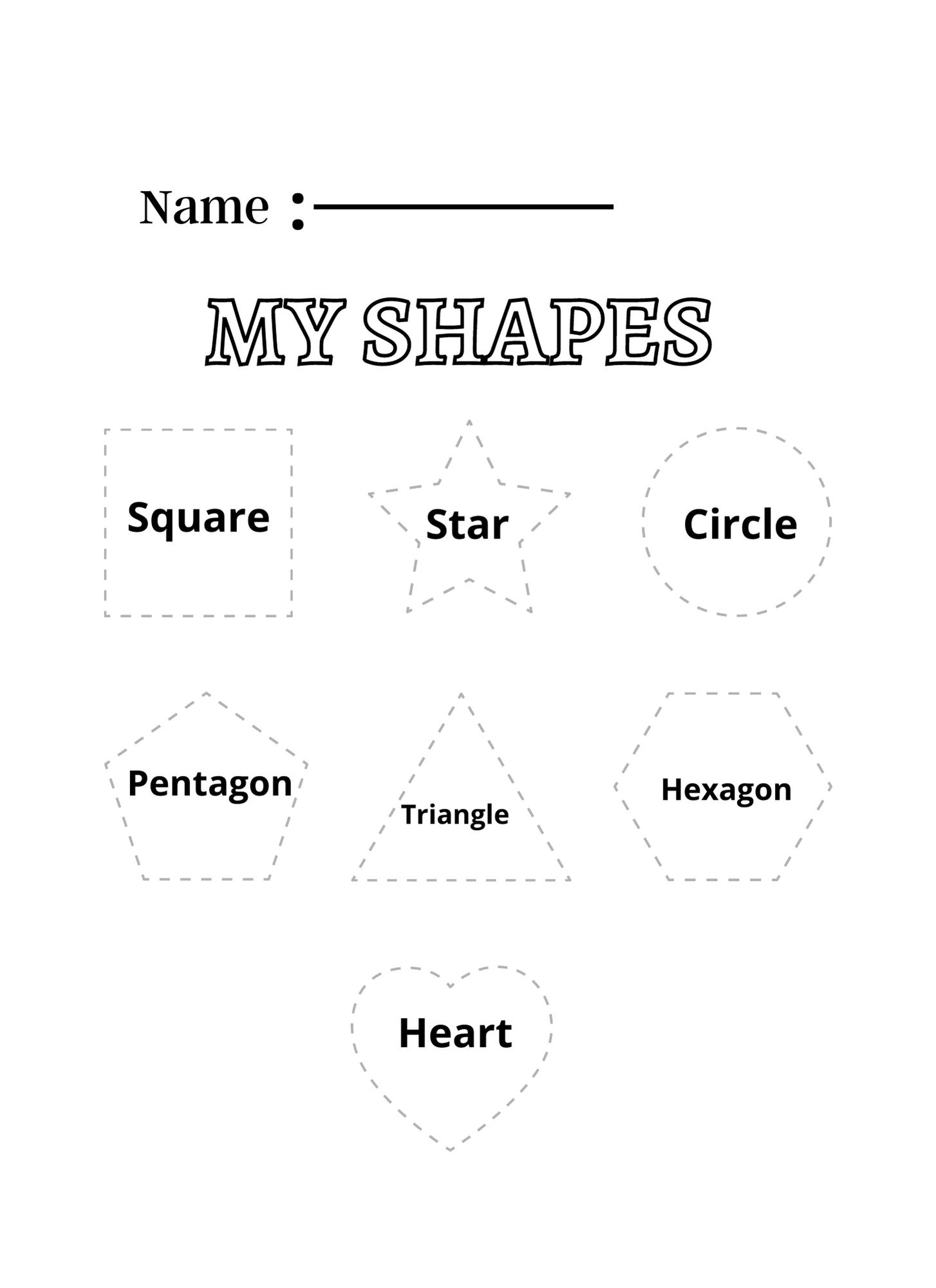 tracing shapes worksheet