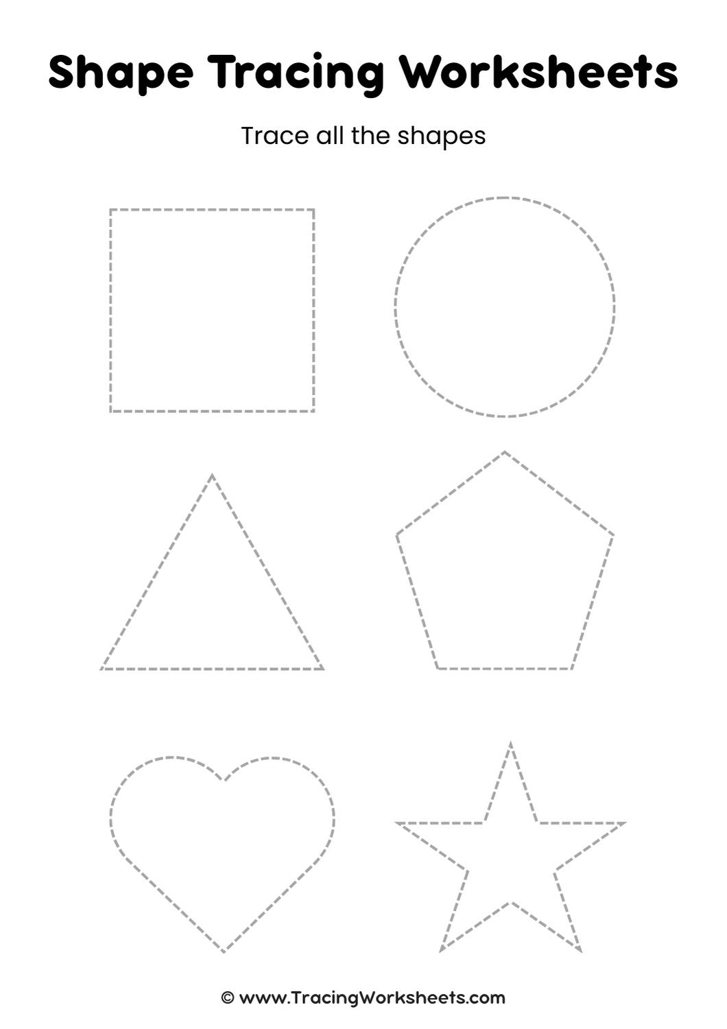 Shape Tracing Worksheets 18 Free Worksheets