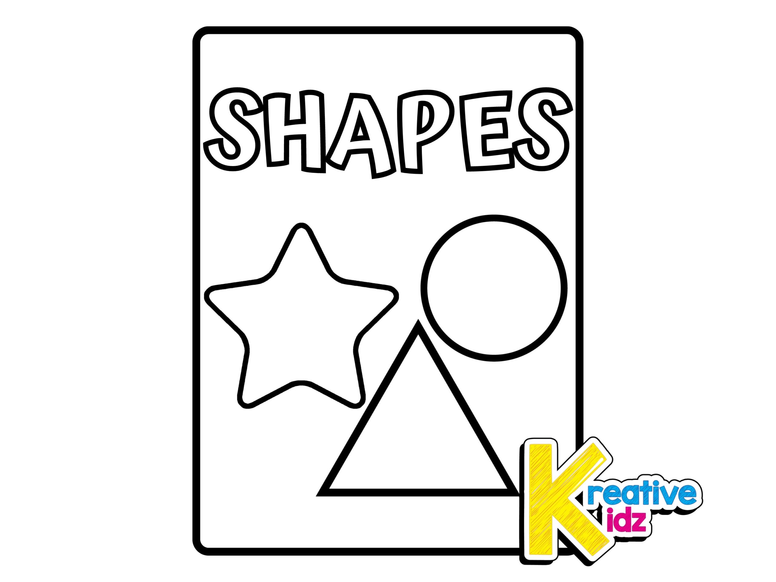 Shapes Printable Pages Shapes Coloring Pages For Kids And Toddlers 20 PDF Printable Pages Etsy