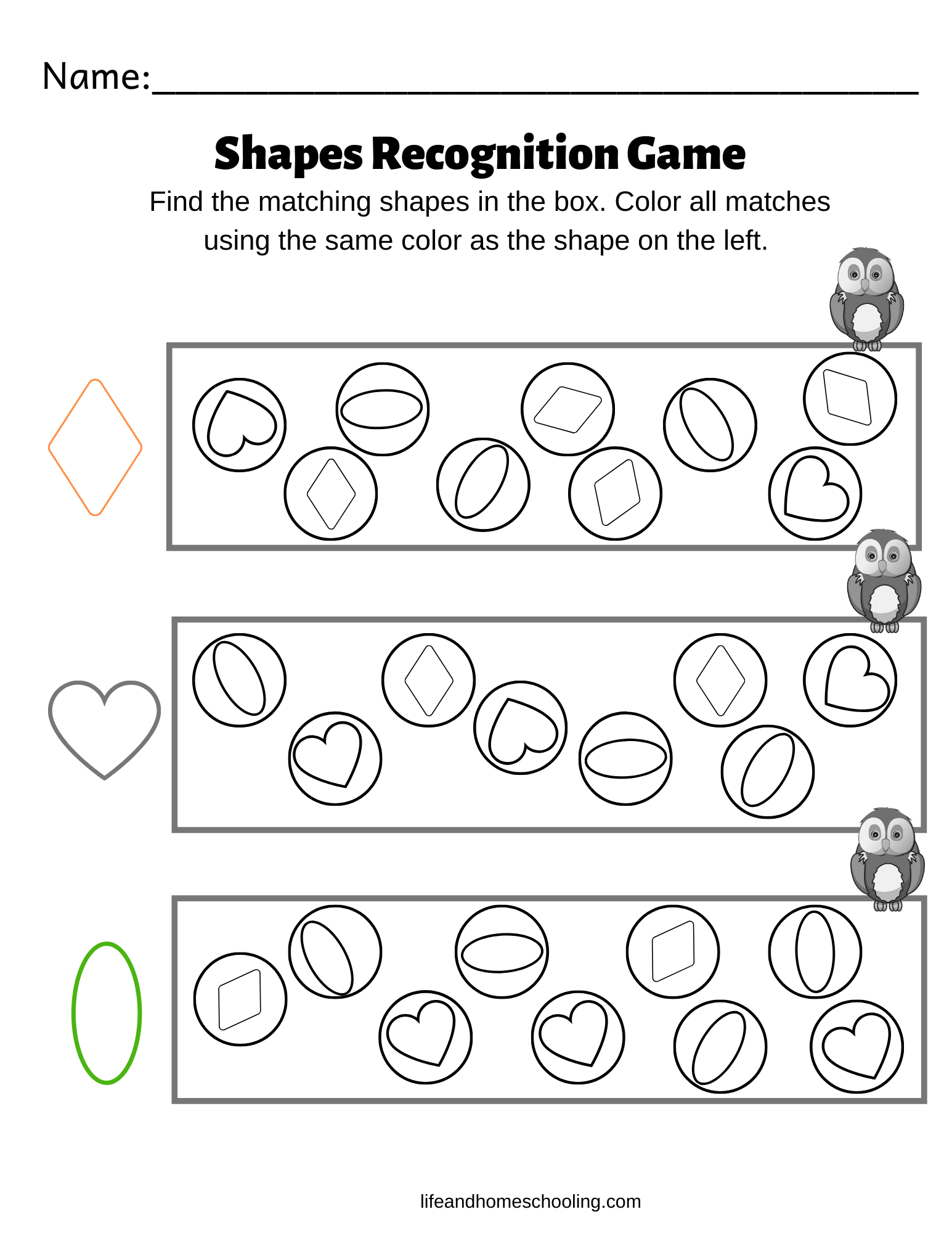 color shapes worksheet color shapes worksheet