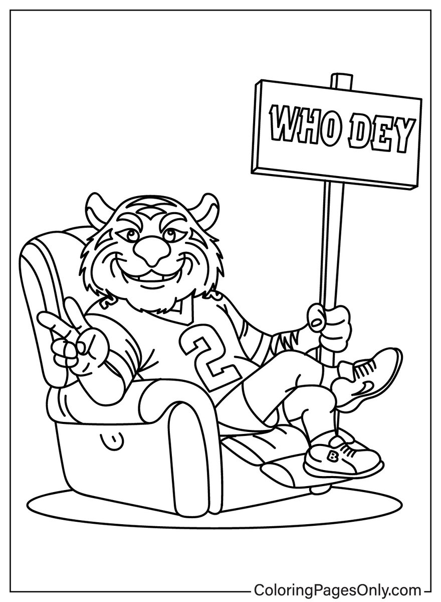  Show Your Team Spirit With Our FREE Cincinnati Bengals Coloring Pages Https t co oqbTxRNser cincinnatibengals SuperBowlLVIII SuperBowl Coloringpagesonly coloringpages ColoringBook art drawing coloring USA trend Trending 