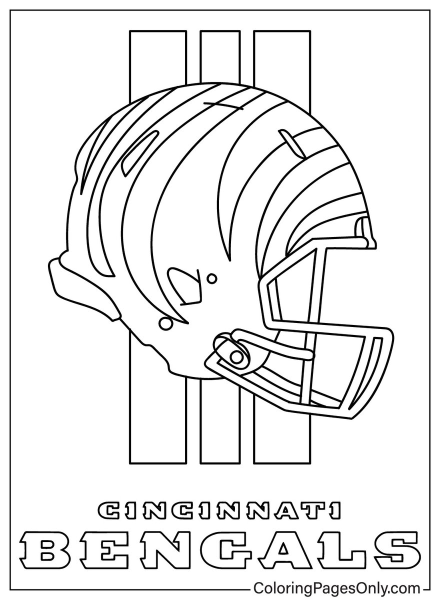 Show Your Team Spirit With Our FREE Cincinnati Bengals Coloring Pages Https t co oqbTxRNser cincinnatibengals SuperBowlLVIII SuperBowl Coloringpagesonly coloringpages ColoringBook art drawing coloring USA trend Trending