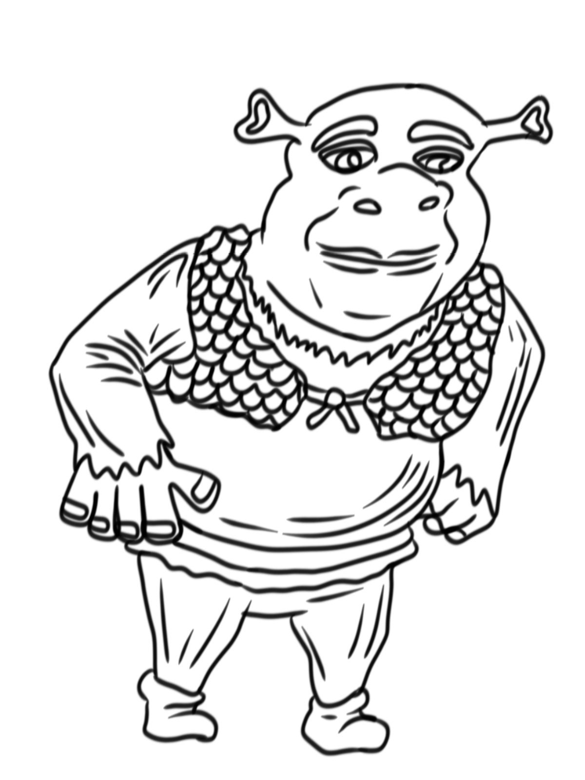 coloring pages of shrek