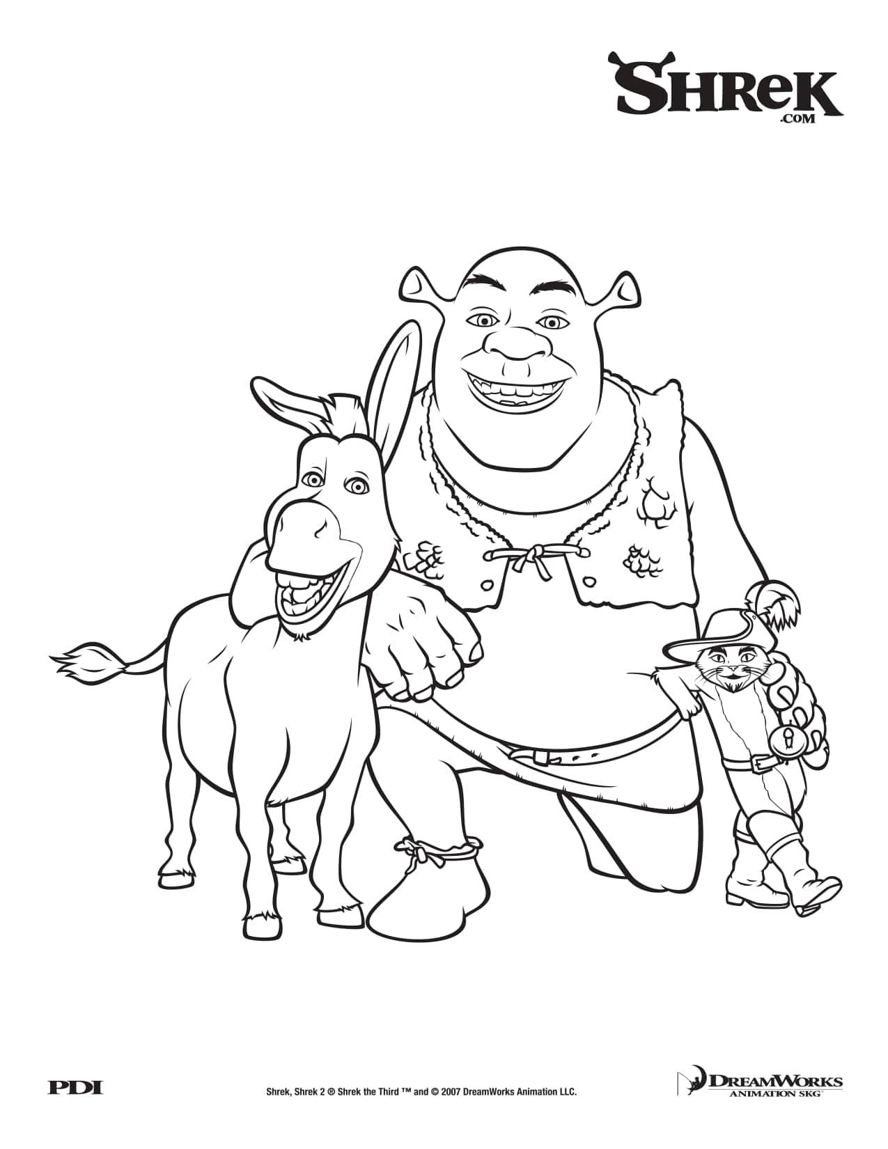 Shrek Coloring Pages Denver Center For The Performing Arts