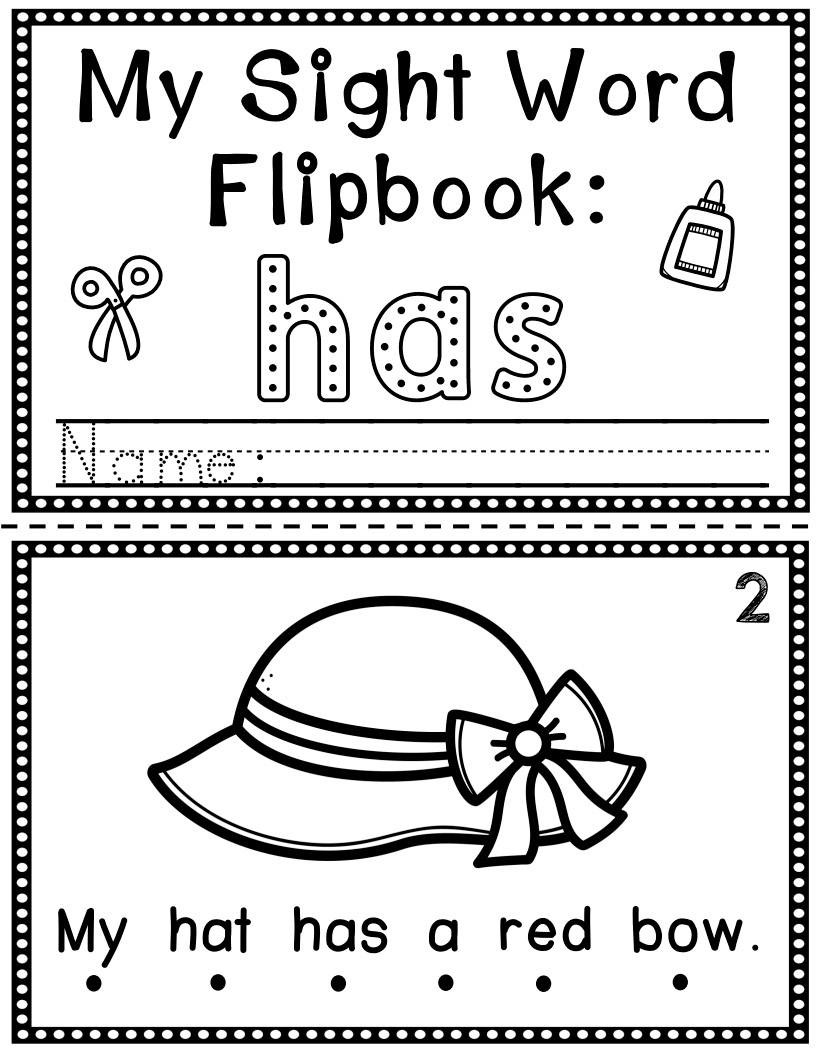 Sight Word Flip Book Flipbook HAS Made By Teachers Sight Word Flip Book Flipbook HAS Made By Teachers