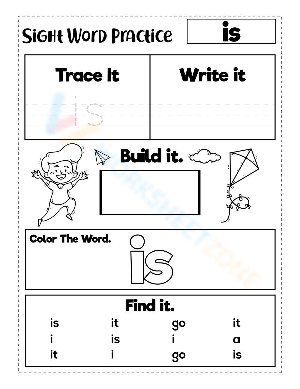 Sight Word is Worksheet