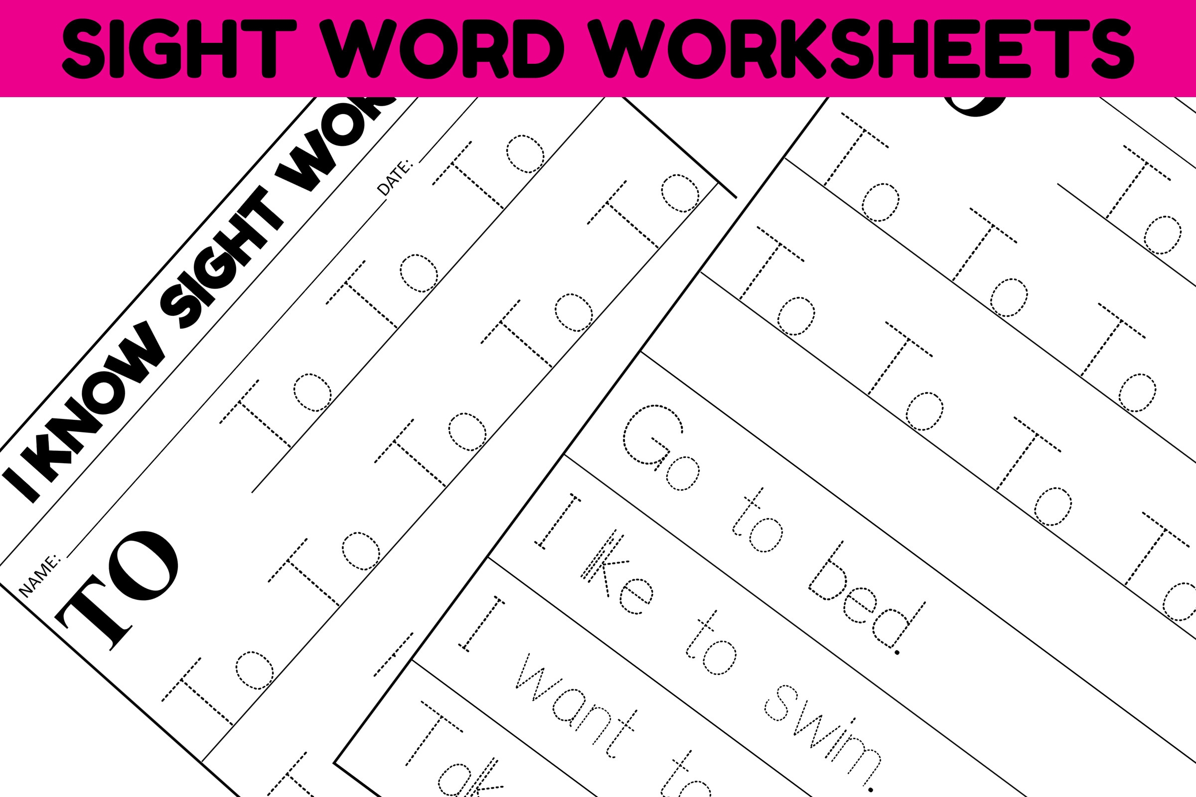 Sight Word Practice Worksheet To Graphic By Sarita Kidobolt Creative Fabrica