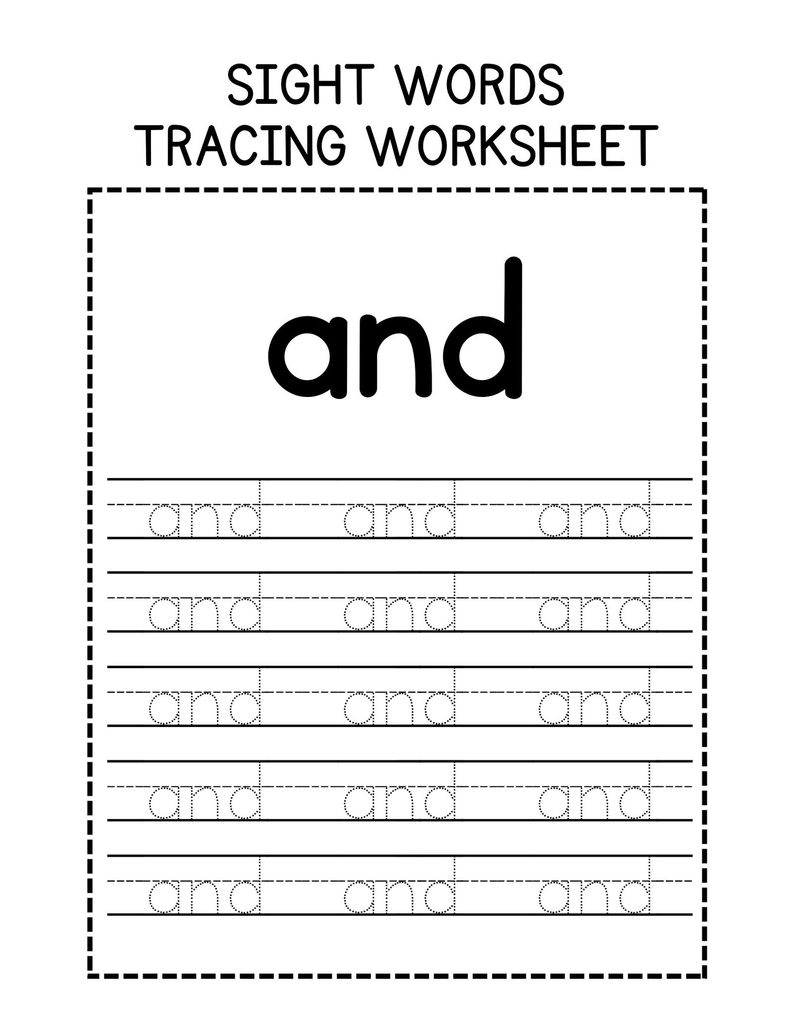 Sight Word Tracing Worksheet Ireadlibrary Sight Word Tracing Worksheet Ireadlibrary