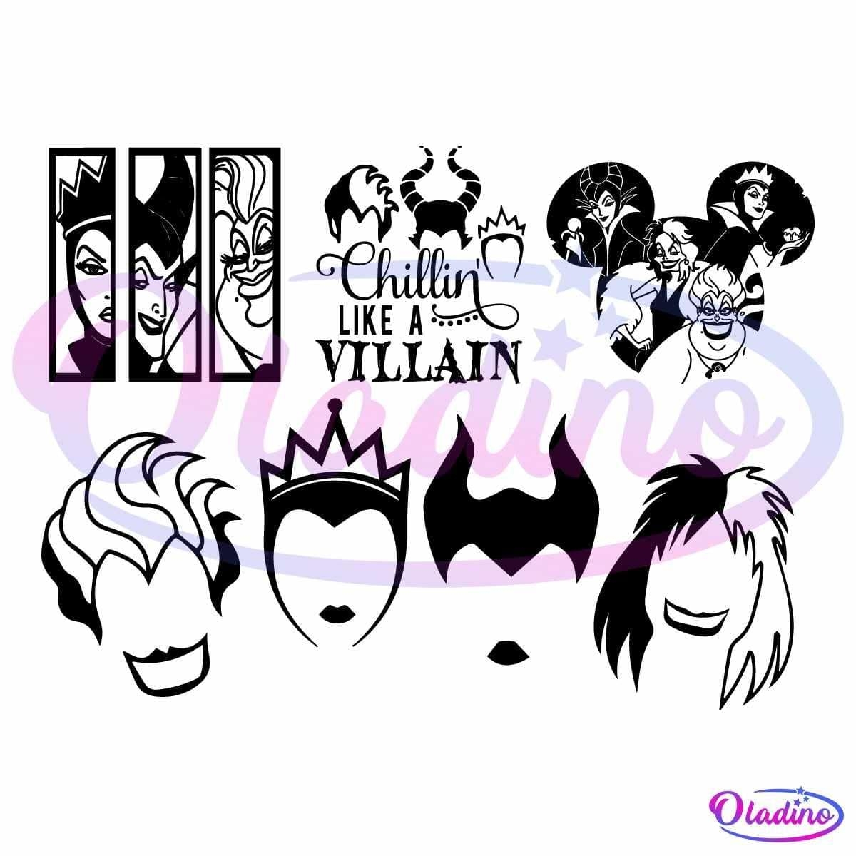 Silhouette Disney Villains Svg Bundle Free Download