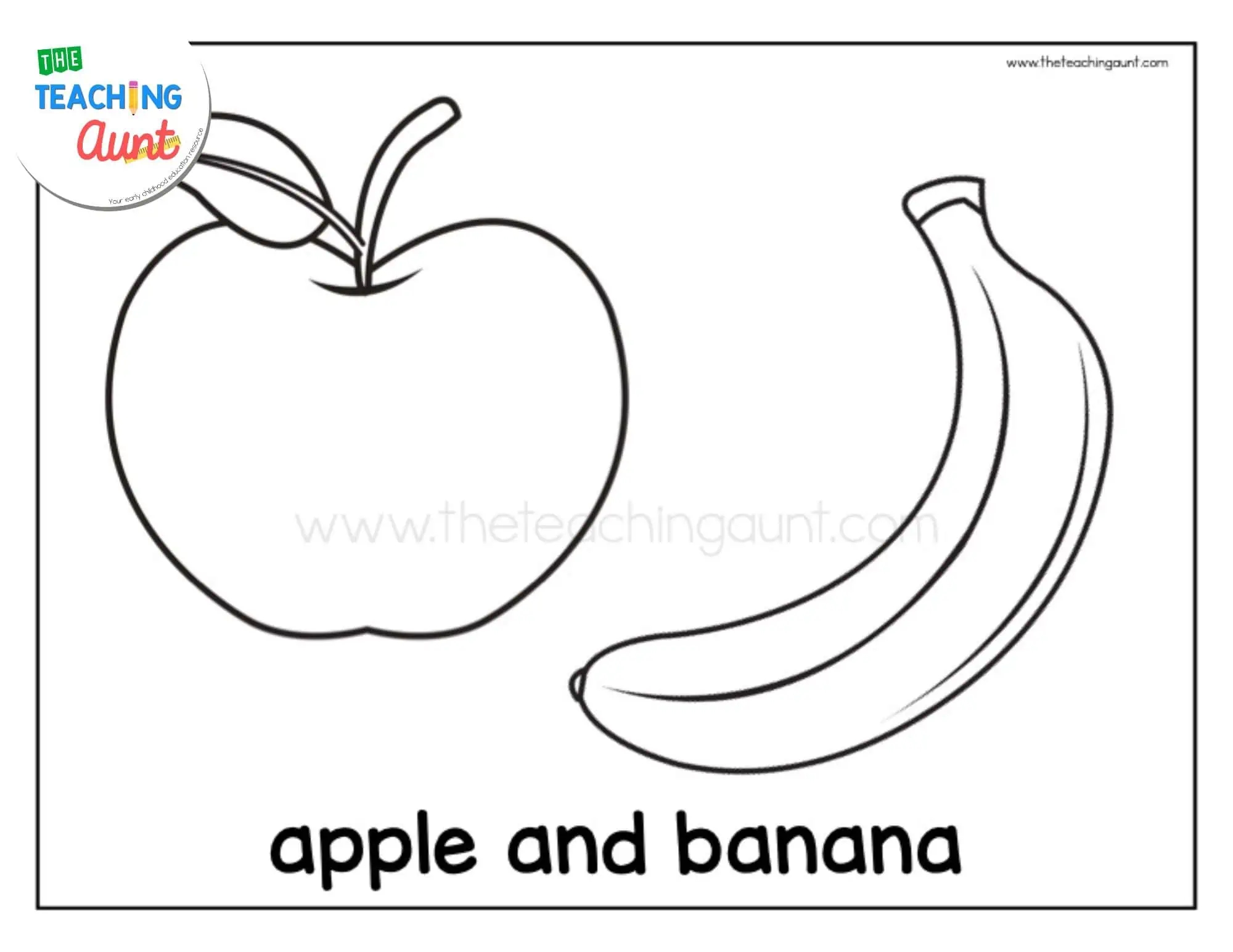 Simple Coloring Pages For Kids The Teaching Aunt Simple Coloring Pages For Kids The Teaching Aunt