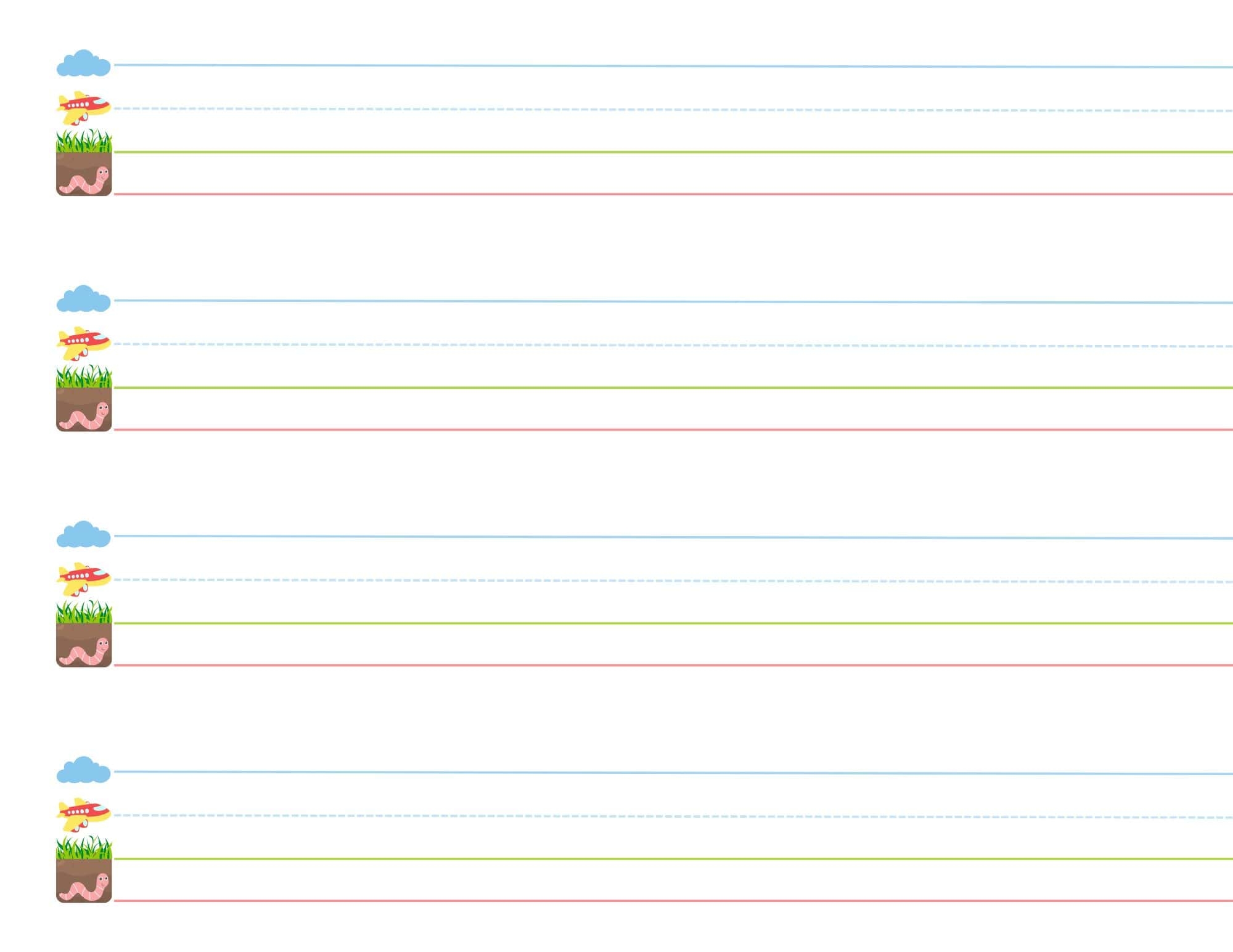 kindergarten lined paper printable free kindergarten lined paper printable free