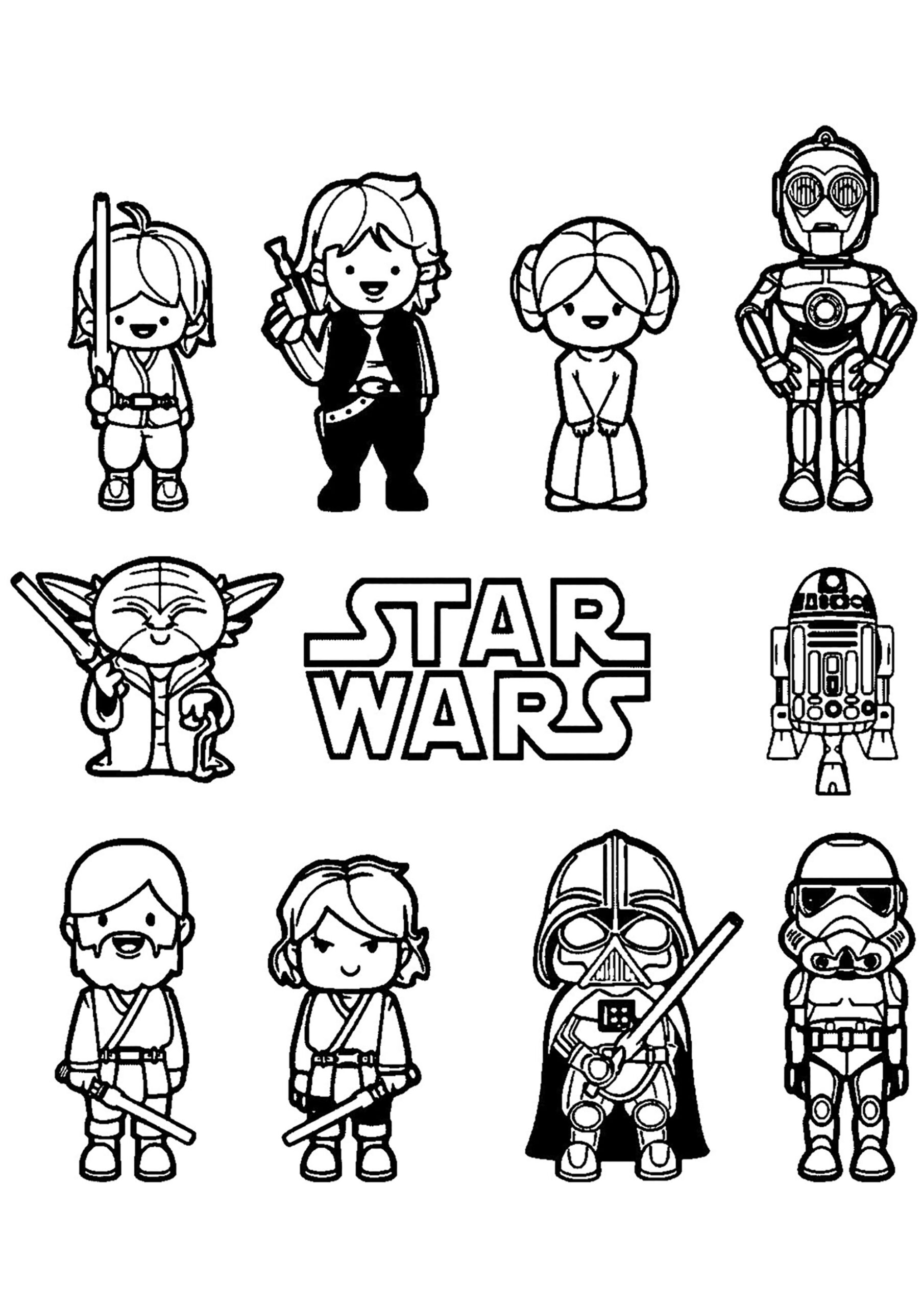 Small Star Wars Characters Star Wars Coloring Pages